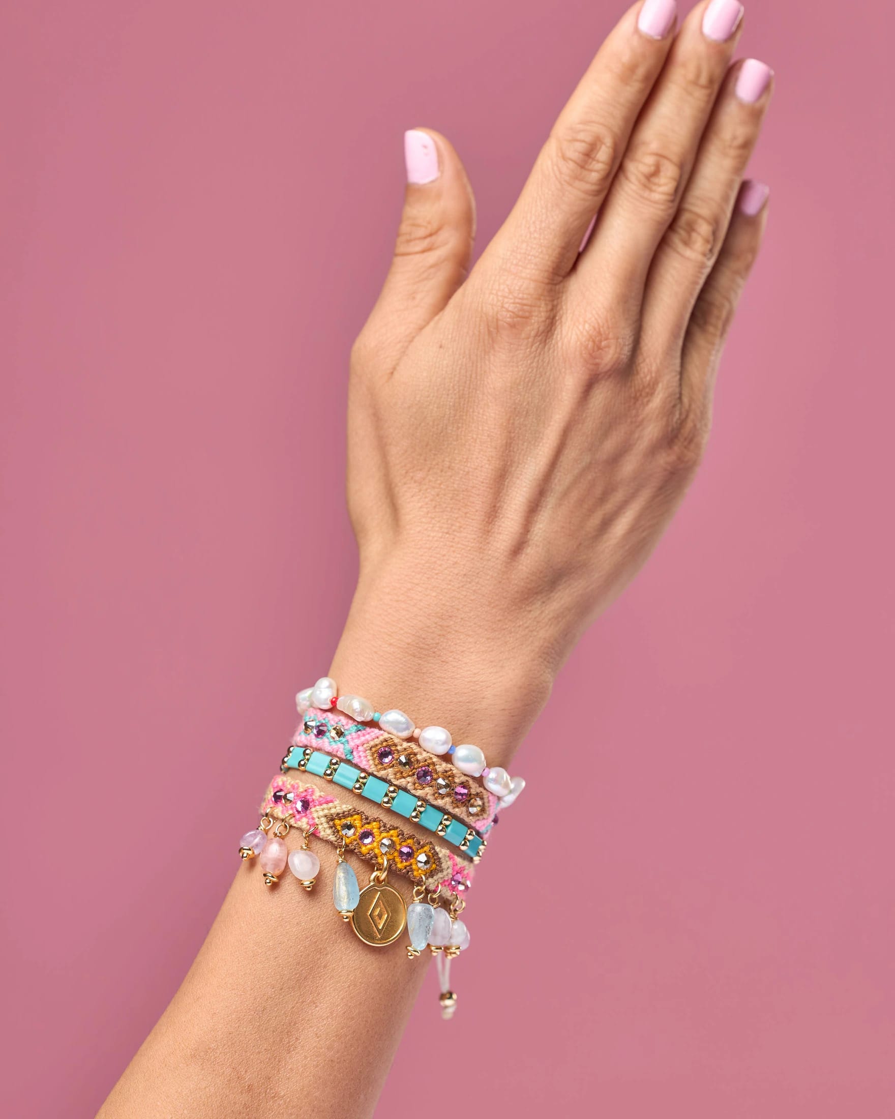Kalepsu Wayuu bracelet - vanilla - imagen 7
