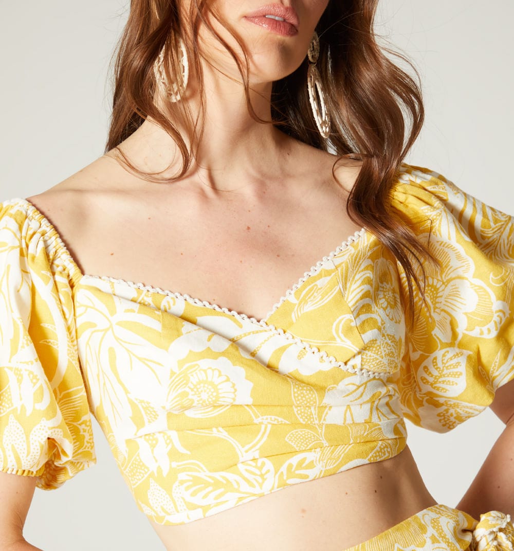 Blusa manga corta con cruce en delantero - imagen 3