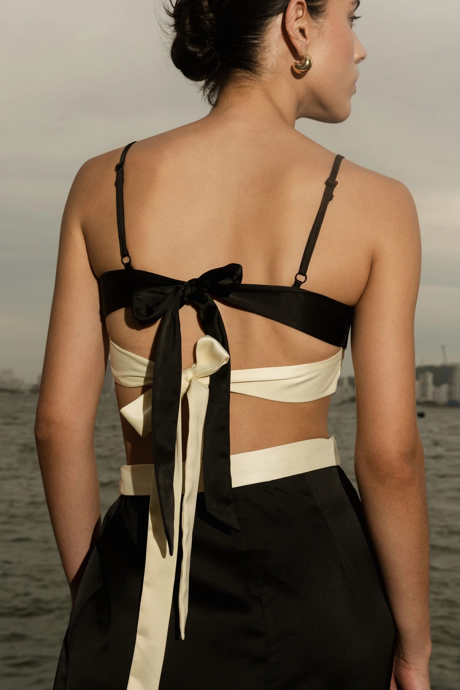ANNA TOP - BLACK/IVORY - imagen 2