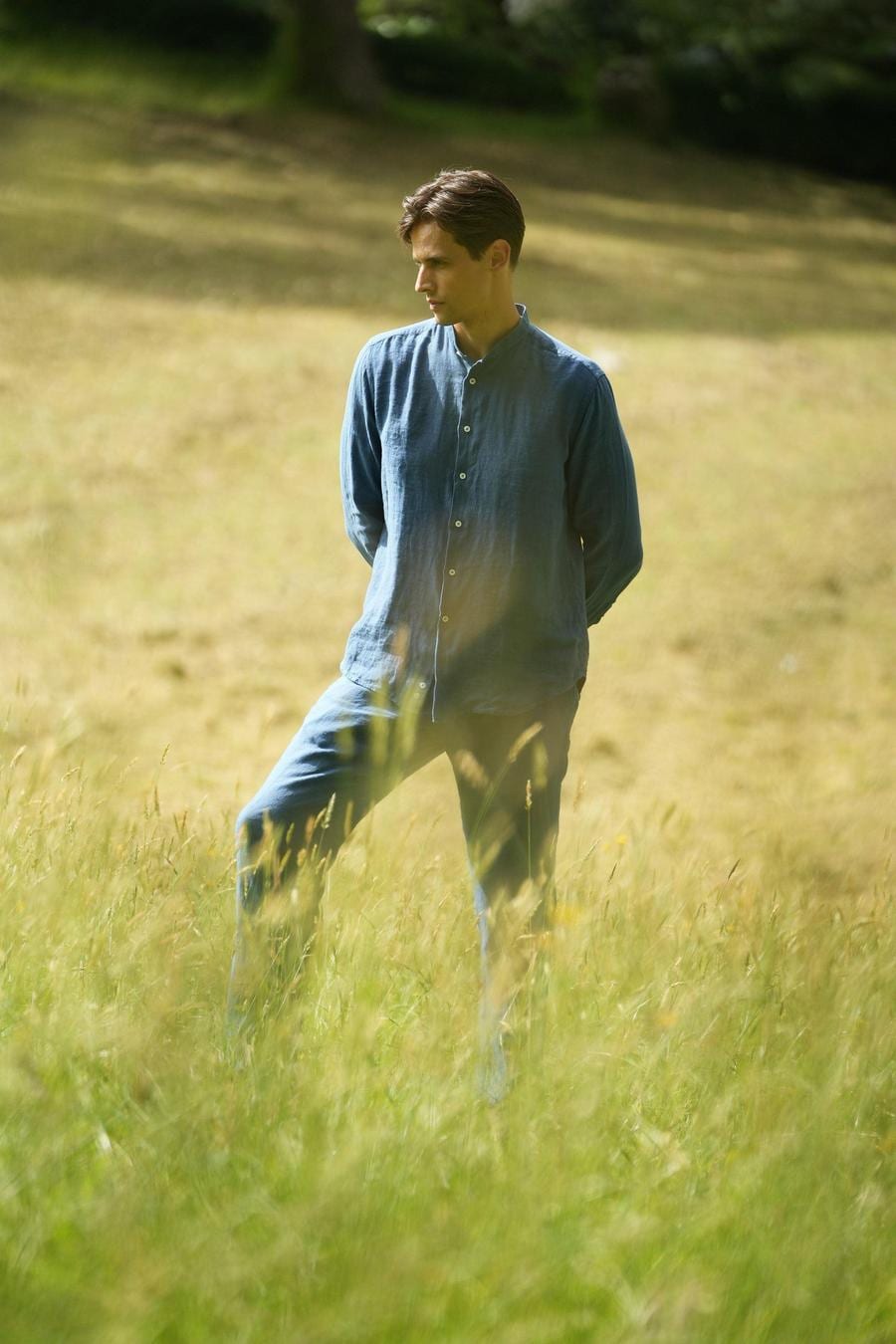 Men's linen pants jeans basic - imagen 2