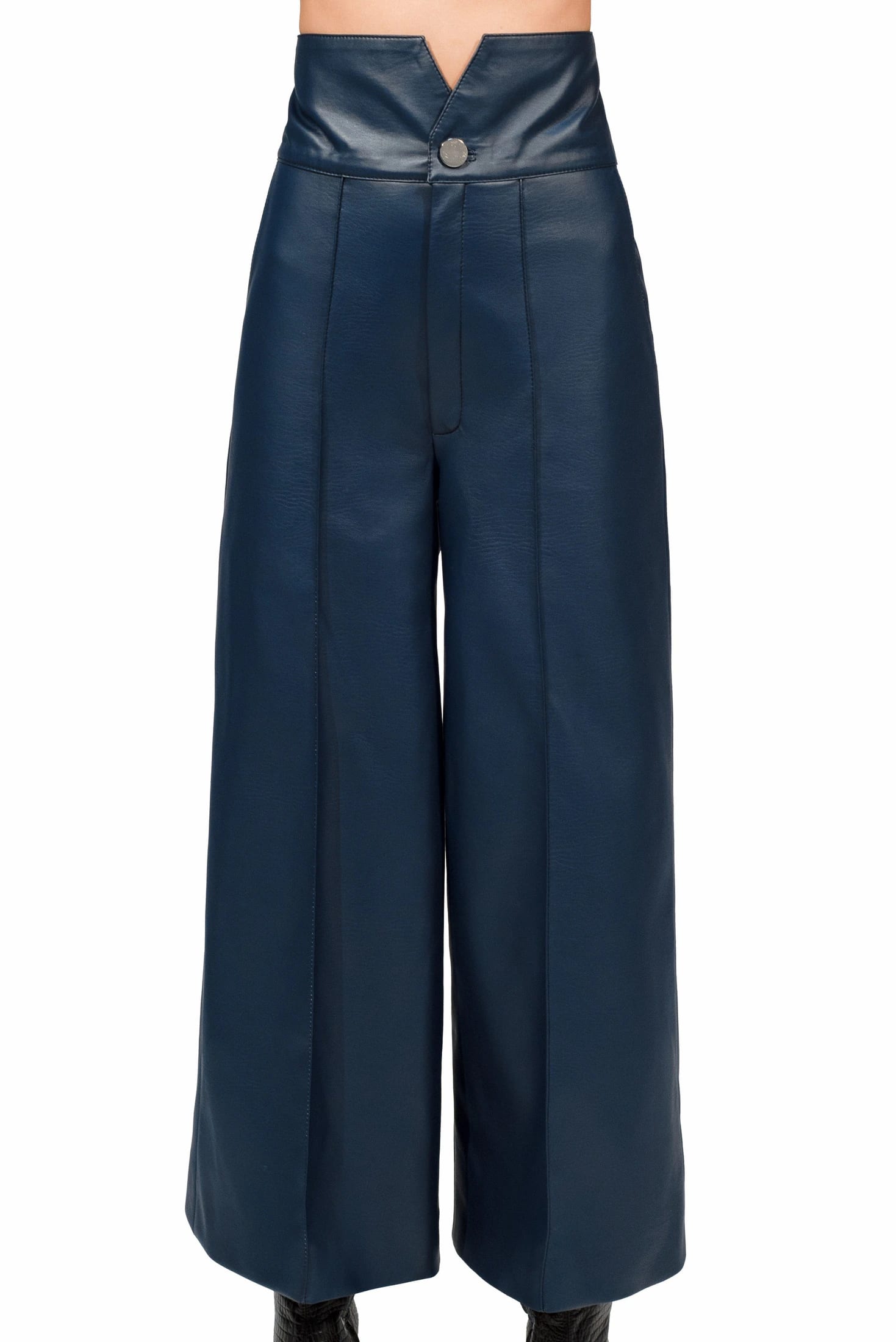 LEATHER HIGH WAIST CULOTTE - imagen 1