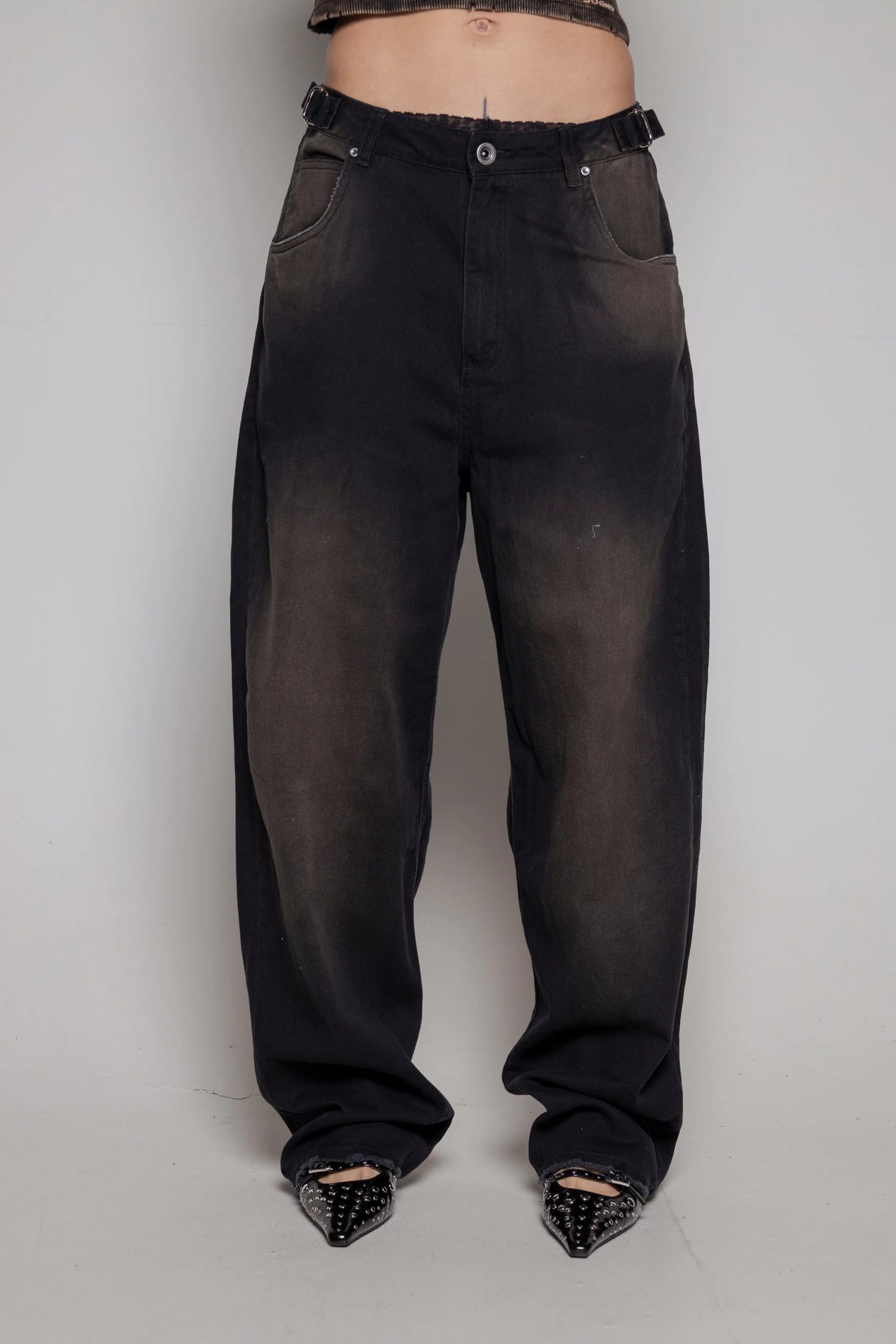 Baggy Courage Negro Desgastes - imagen 2