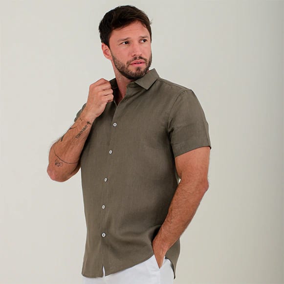 CAMISA MC 100% LINO HOMBRE - imagen 16