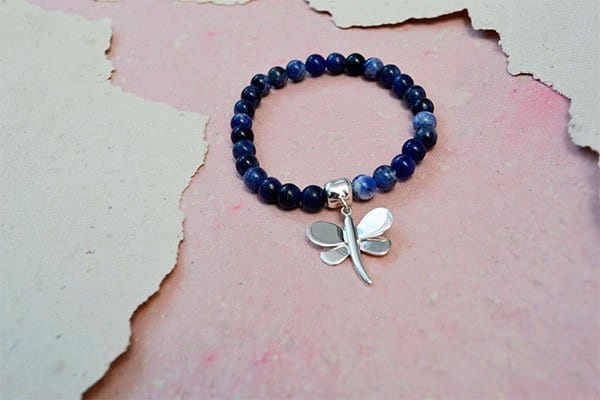 Pulsera Sodalita dije libélula M - imagen 3