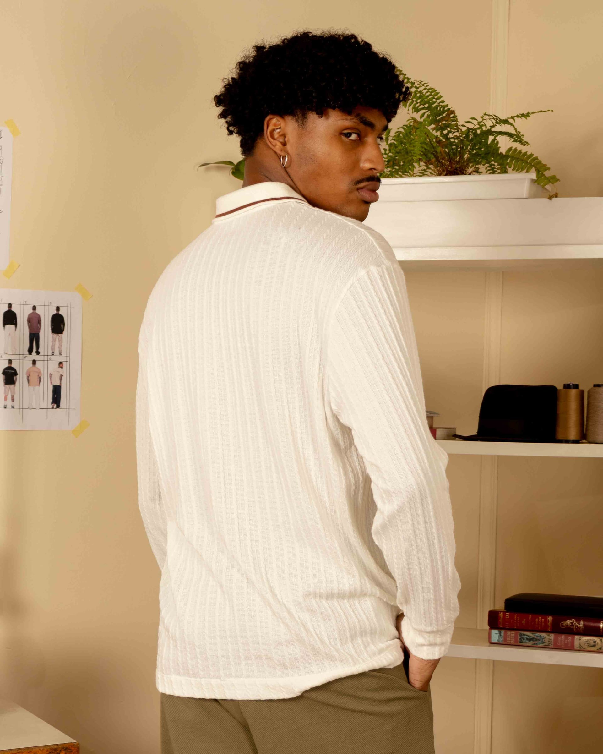 Polo Knit Sweater Beige - imagen 2