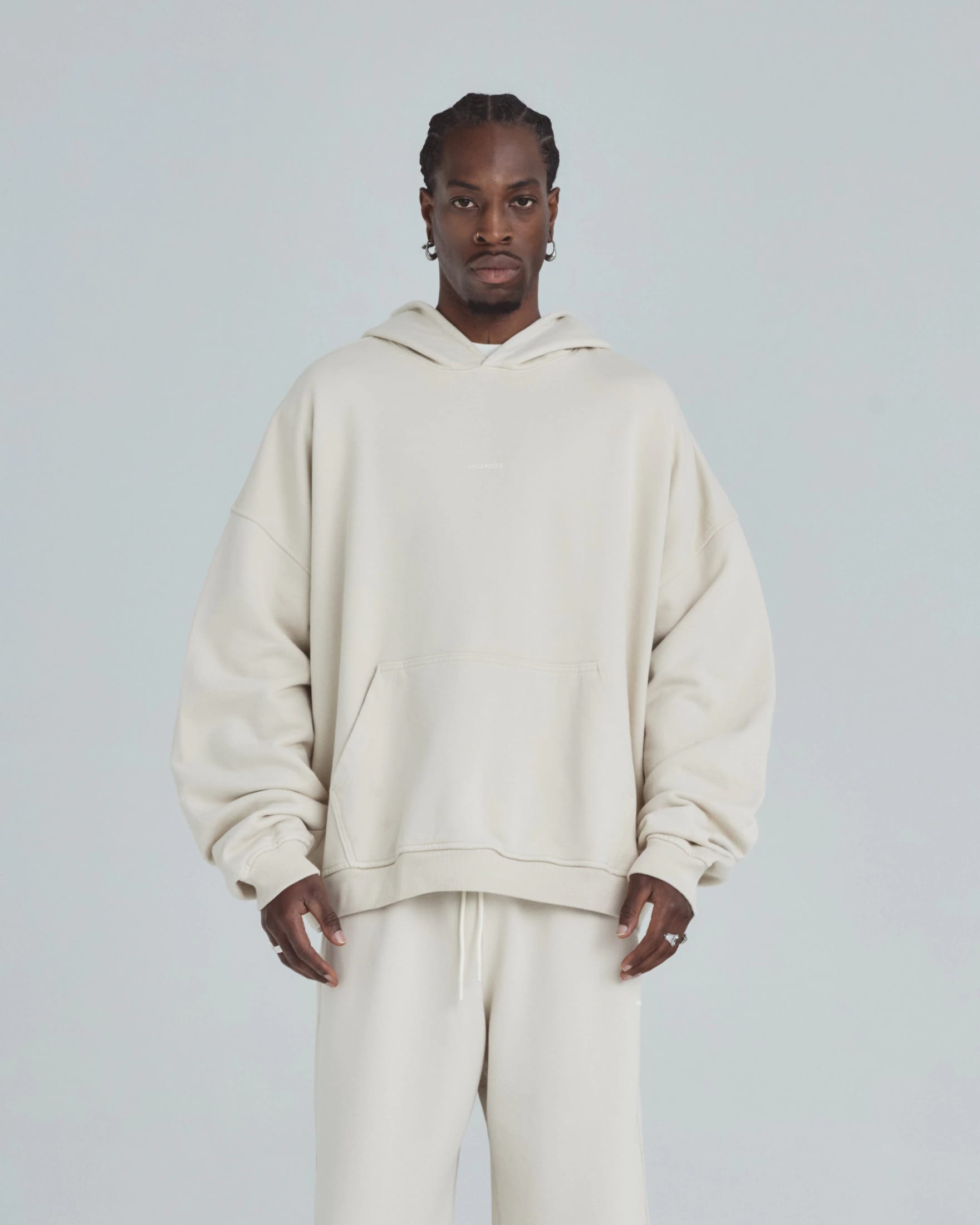 Line Basic Hoodie Cream - imagen 2