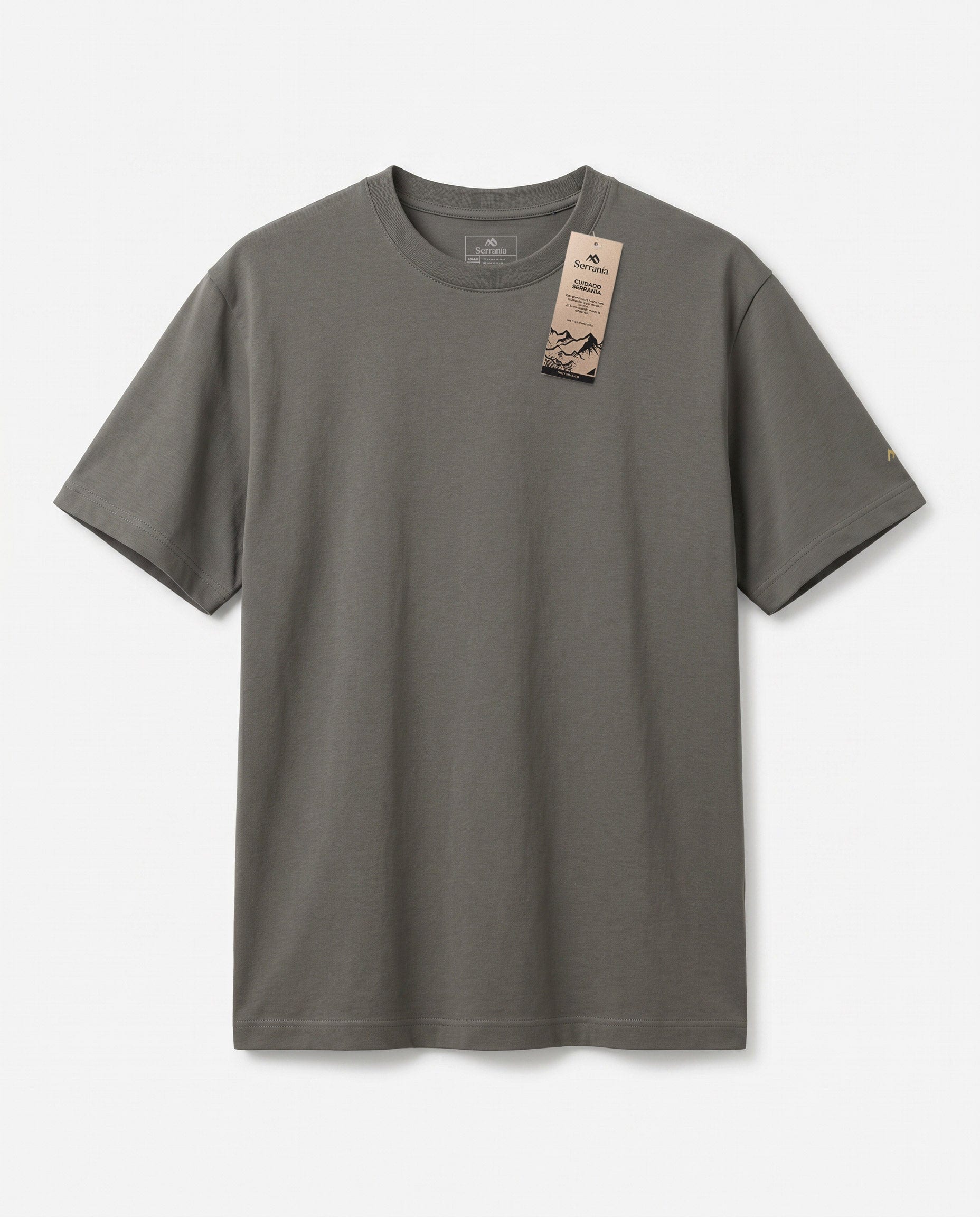 Set 3 Camisetas Slim Fit: Gris Oscuro + Neblina + Blanca - imagen 3
