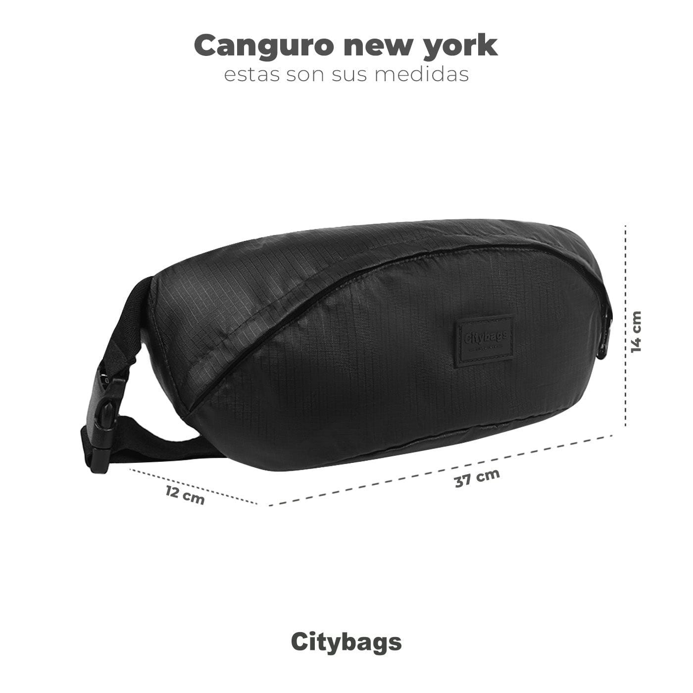 Canguro New York Ligh Negro - Citybags - imagen 7