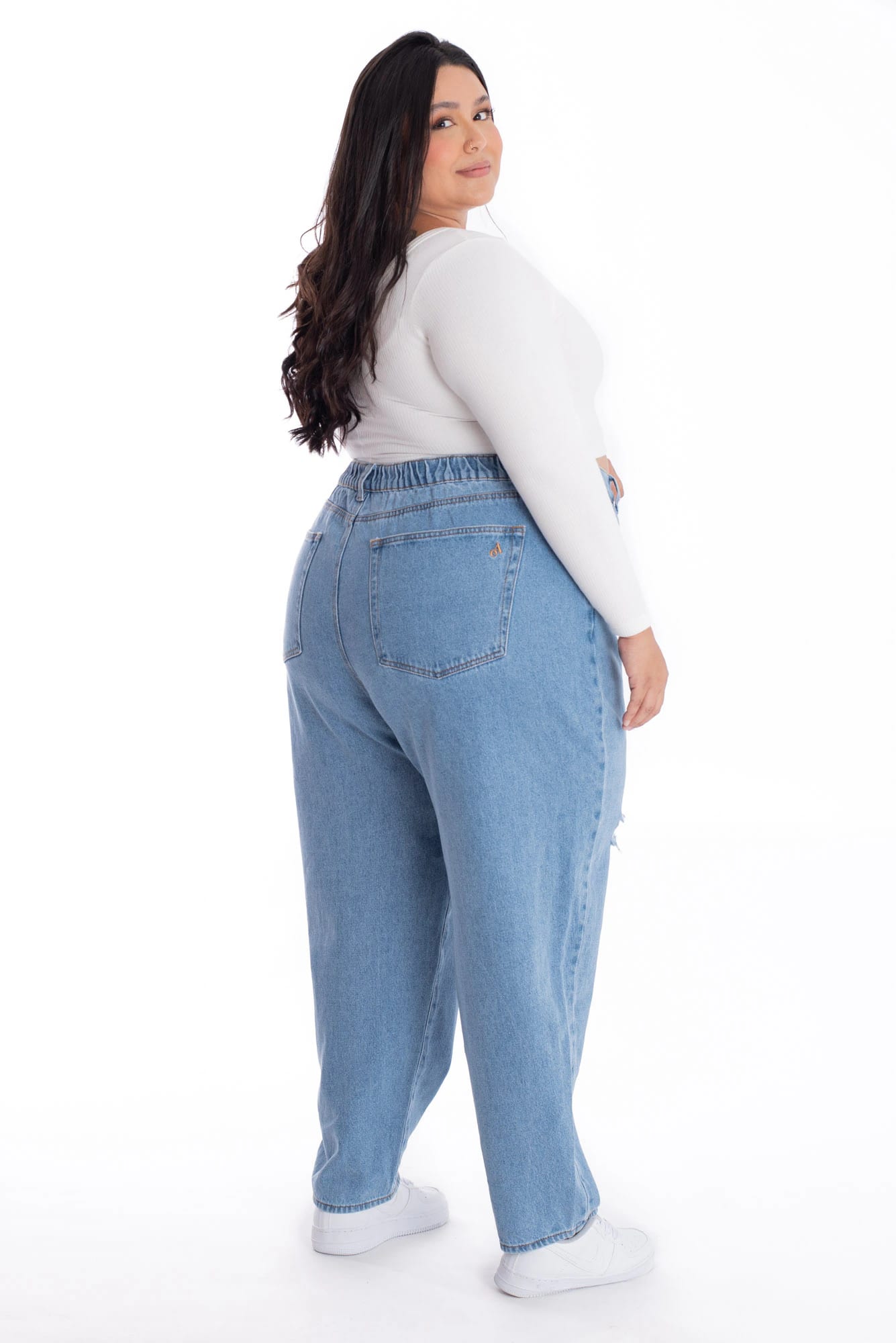 Jean Boyfriend Rotos Azul Claro 378 - imagen 13
