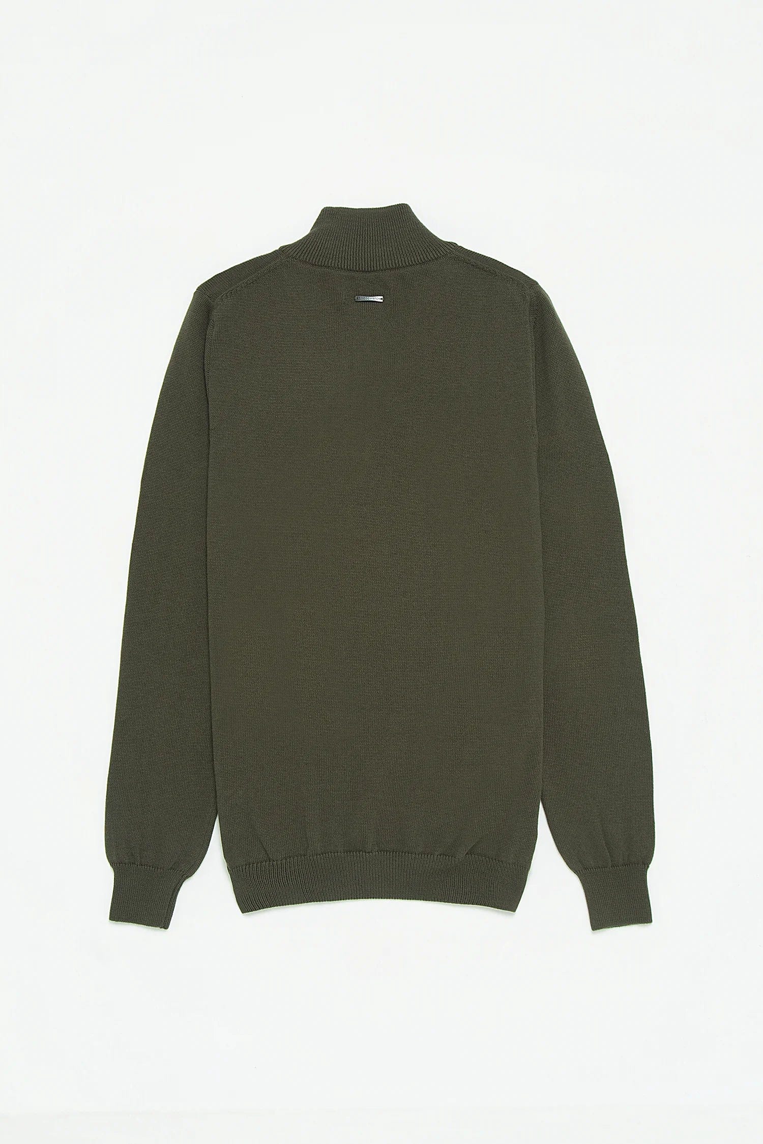 Saco Half Zip Algodón Verde Militar - imagen 4