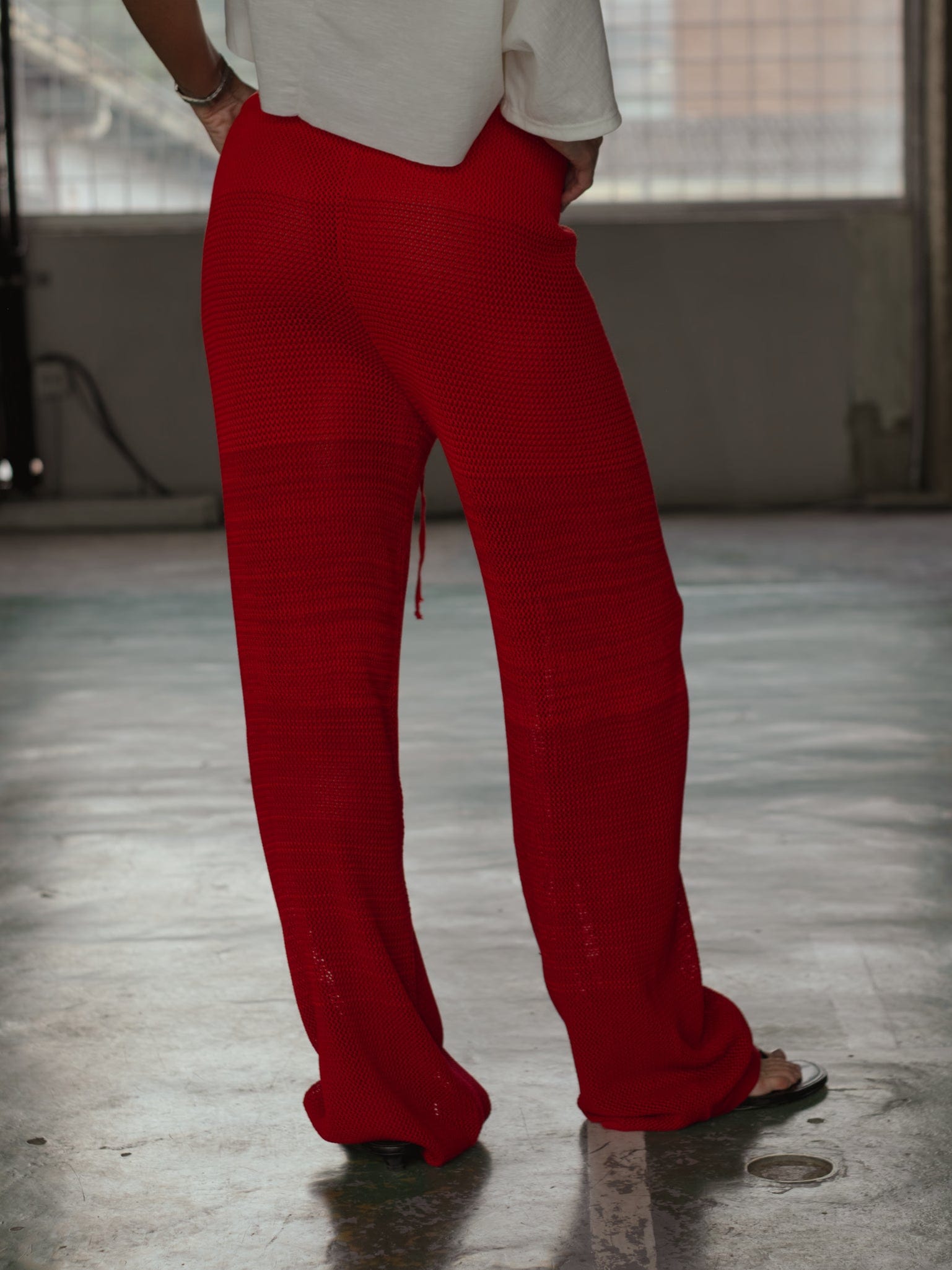 CLASSIC KNIT PANT - ROBUST RED - imagen 5