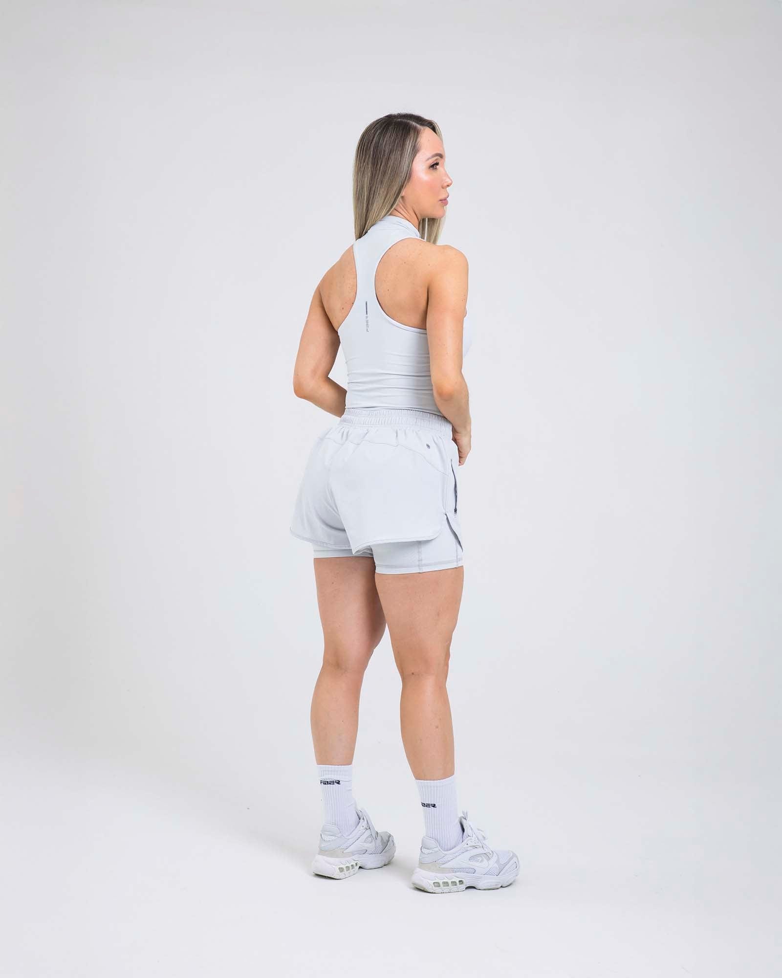 Short running trail dual gris cloud outdoor FIBER - imagen 3