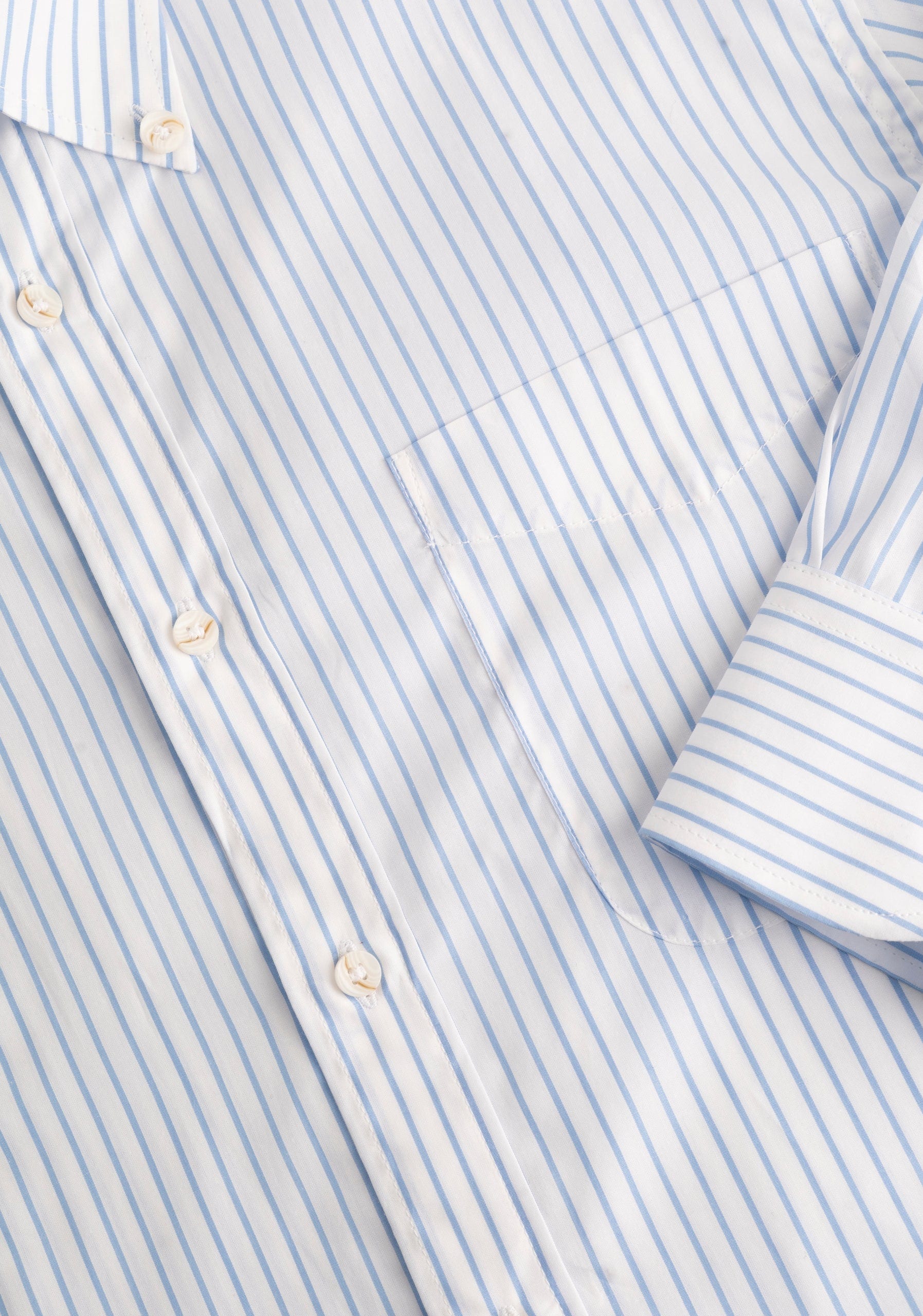 Camisa H CBD Rayas Bols. Grd. Azul Medio - imagen 3
