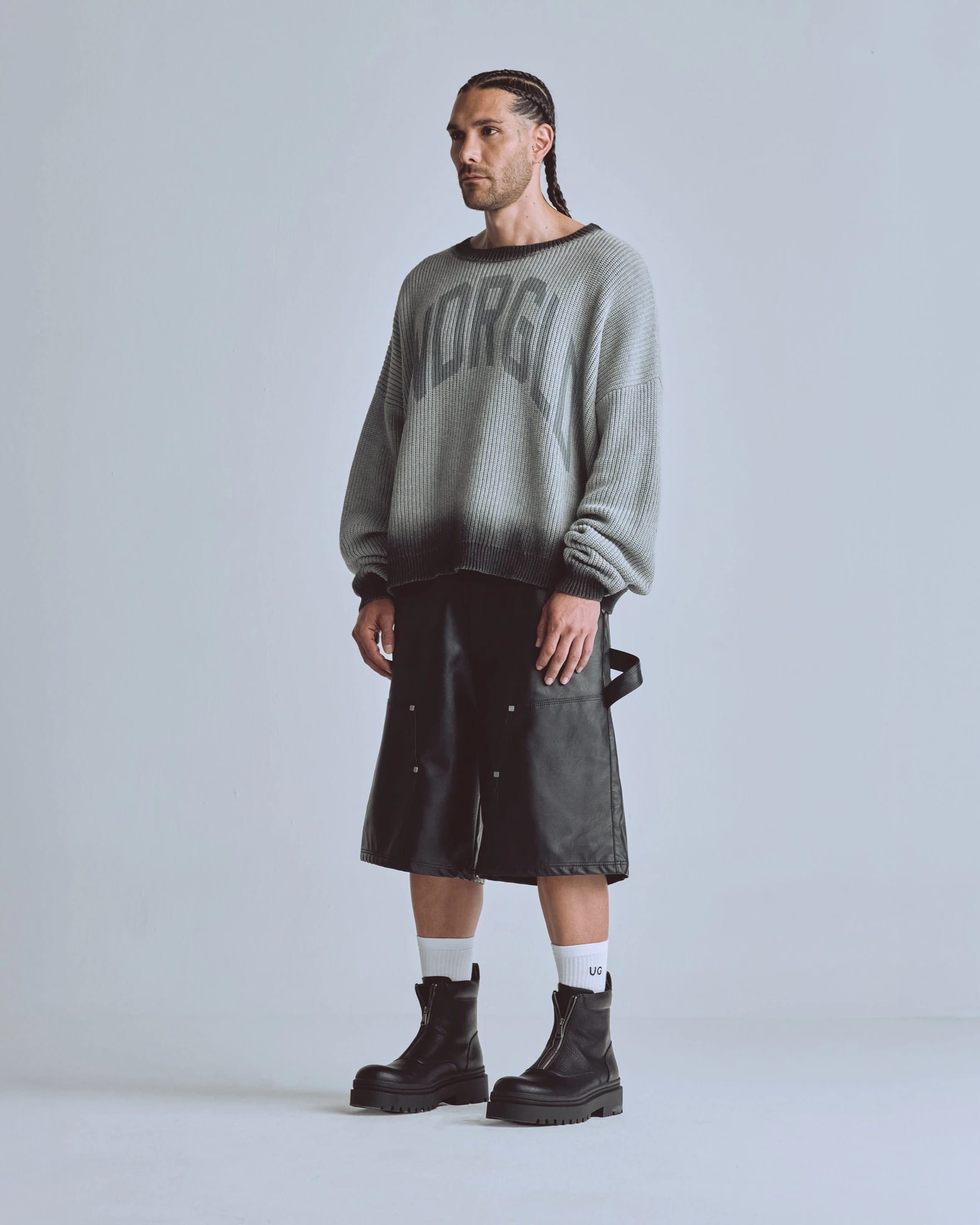 Basics Gradient Knit Crewneck Gradient Gray - imagen 5