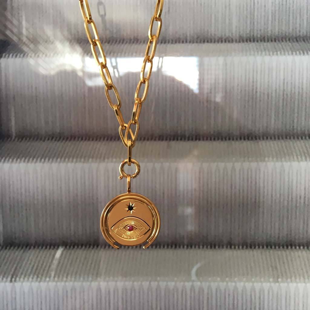 MONEDA SOHUM OJO LUMINI RUBI ORO - imagen 5