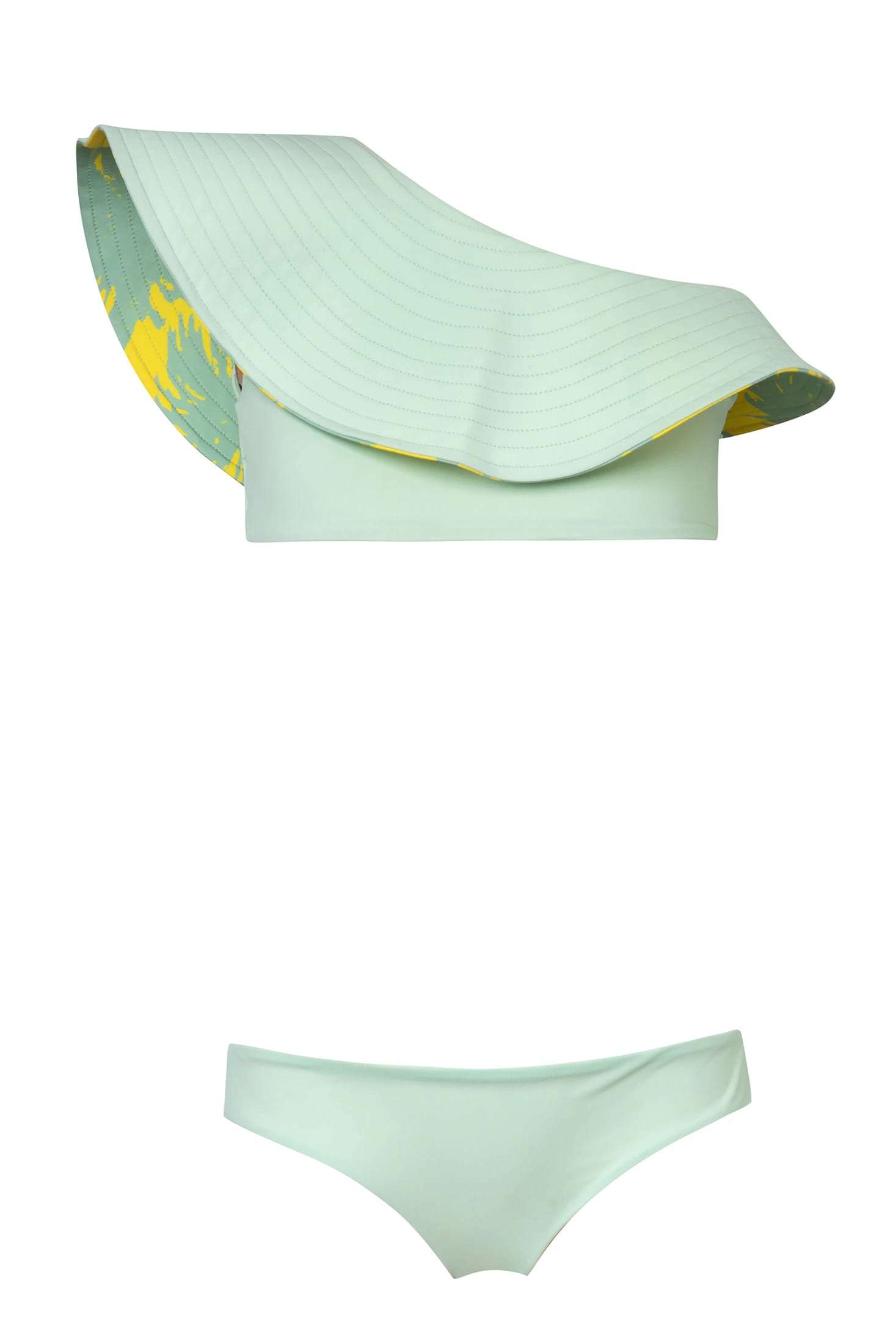 Mini Sunset Waves / Lime Palms - Mint - imagen 3