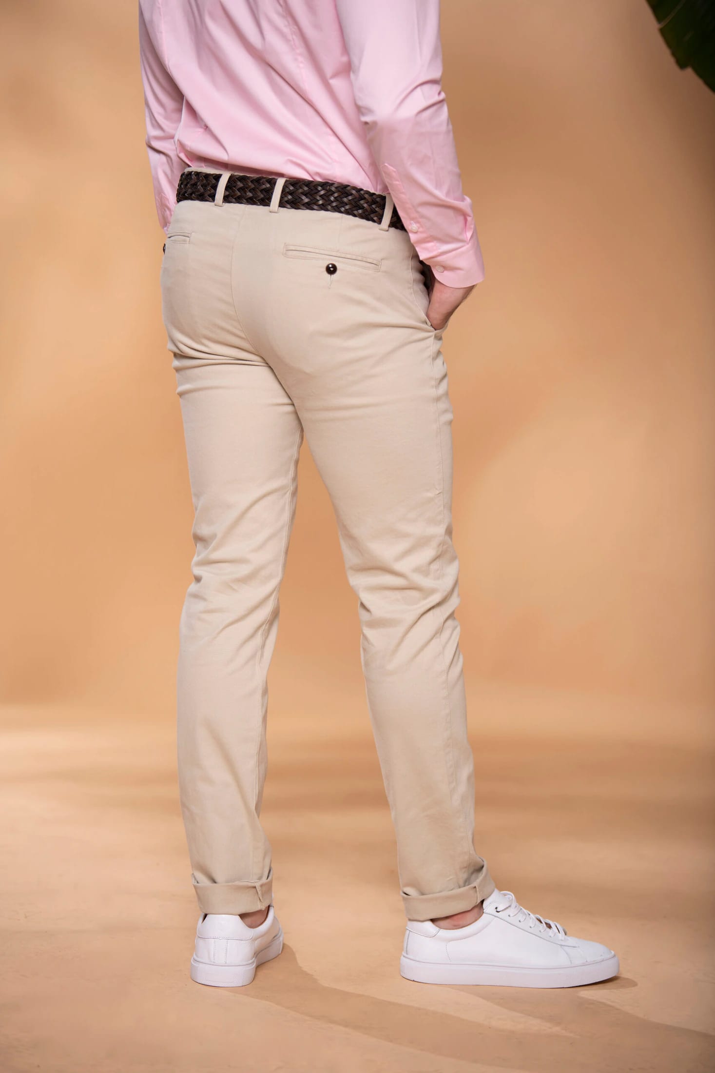 Pantalón Slim Fit Mezcla Algodón Habano - imagen 2