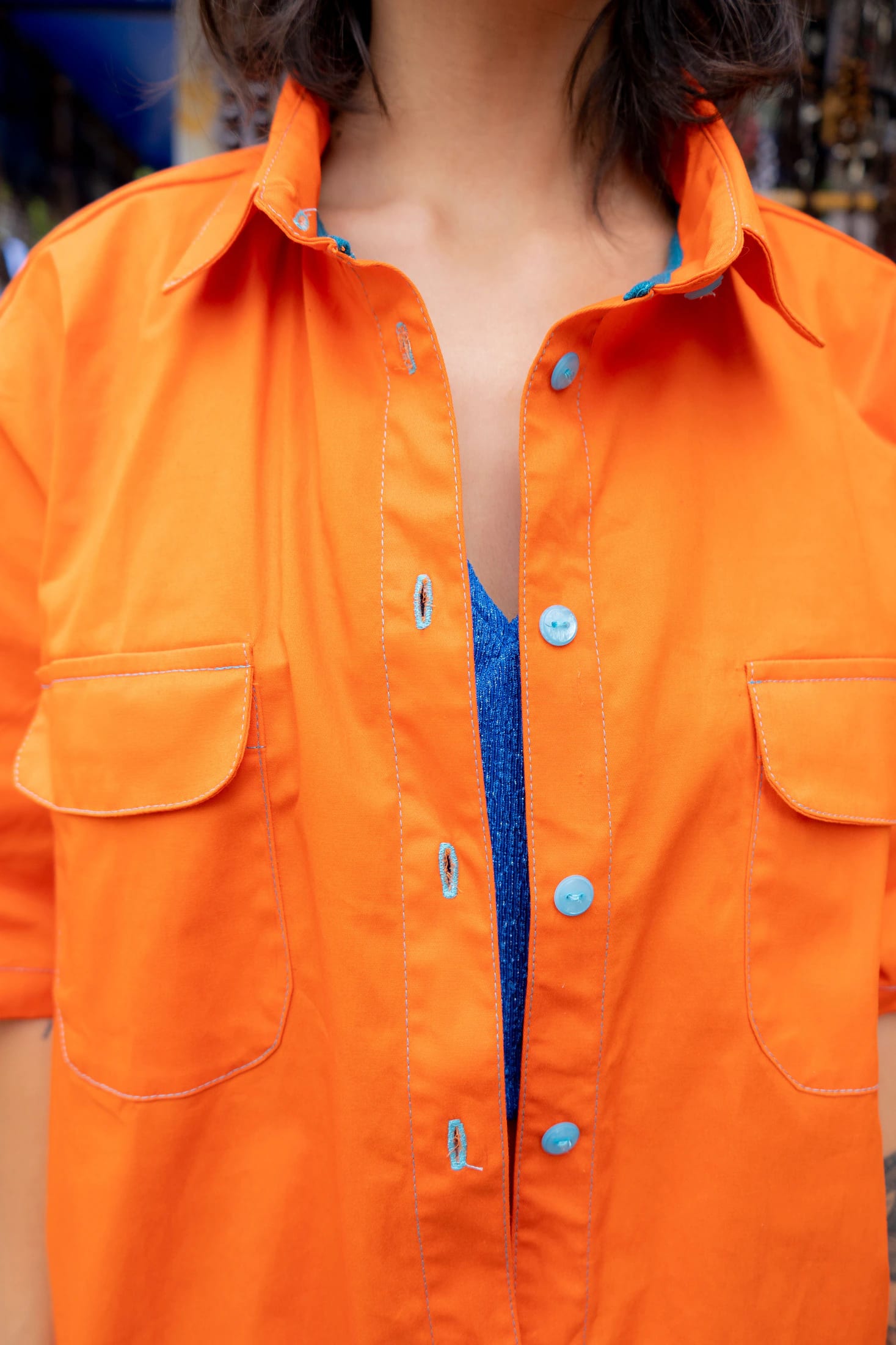 Camisa Desatín Orange - imagen 2
