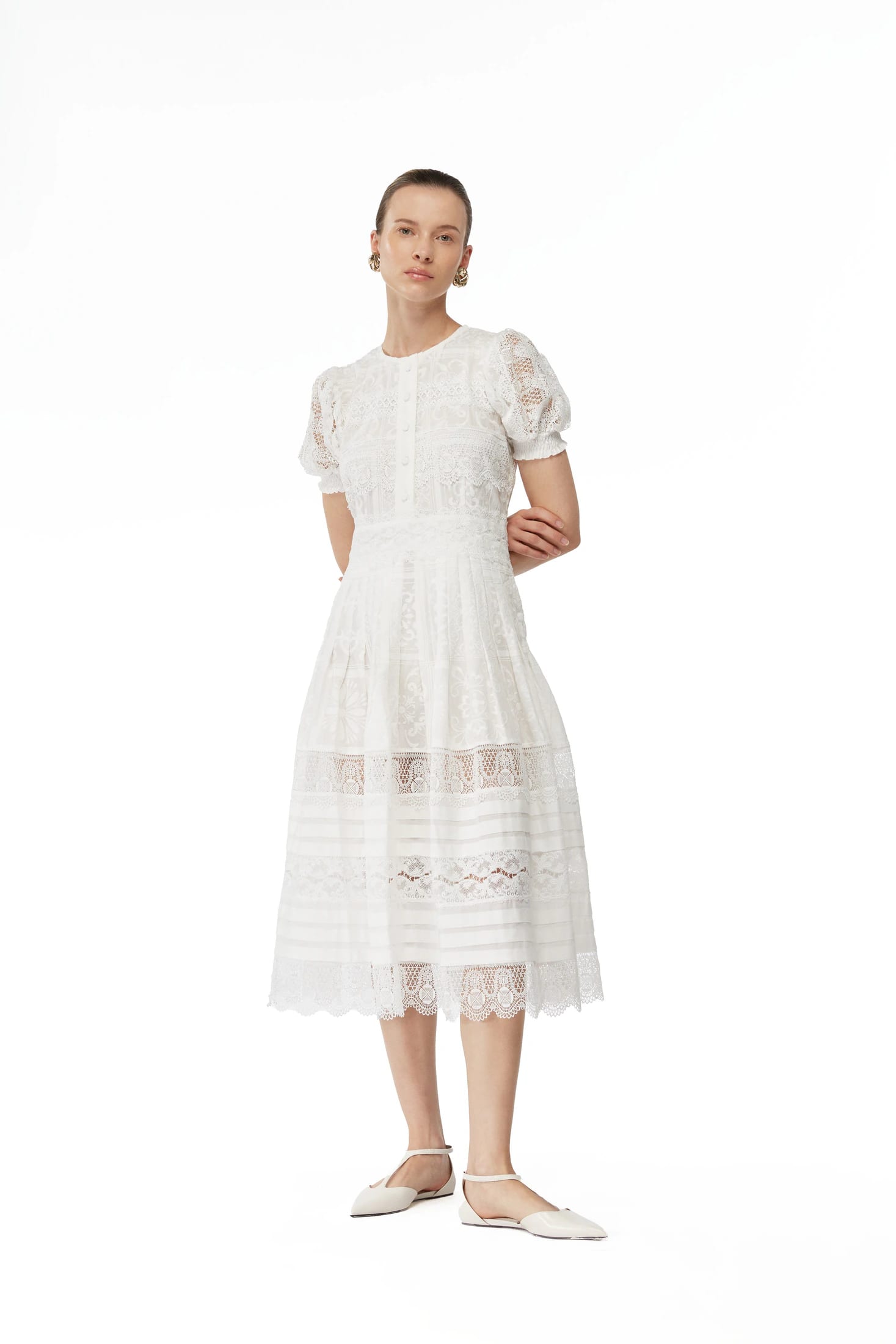 ETOILE MIDI DRESS WHITE - imagen 1