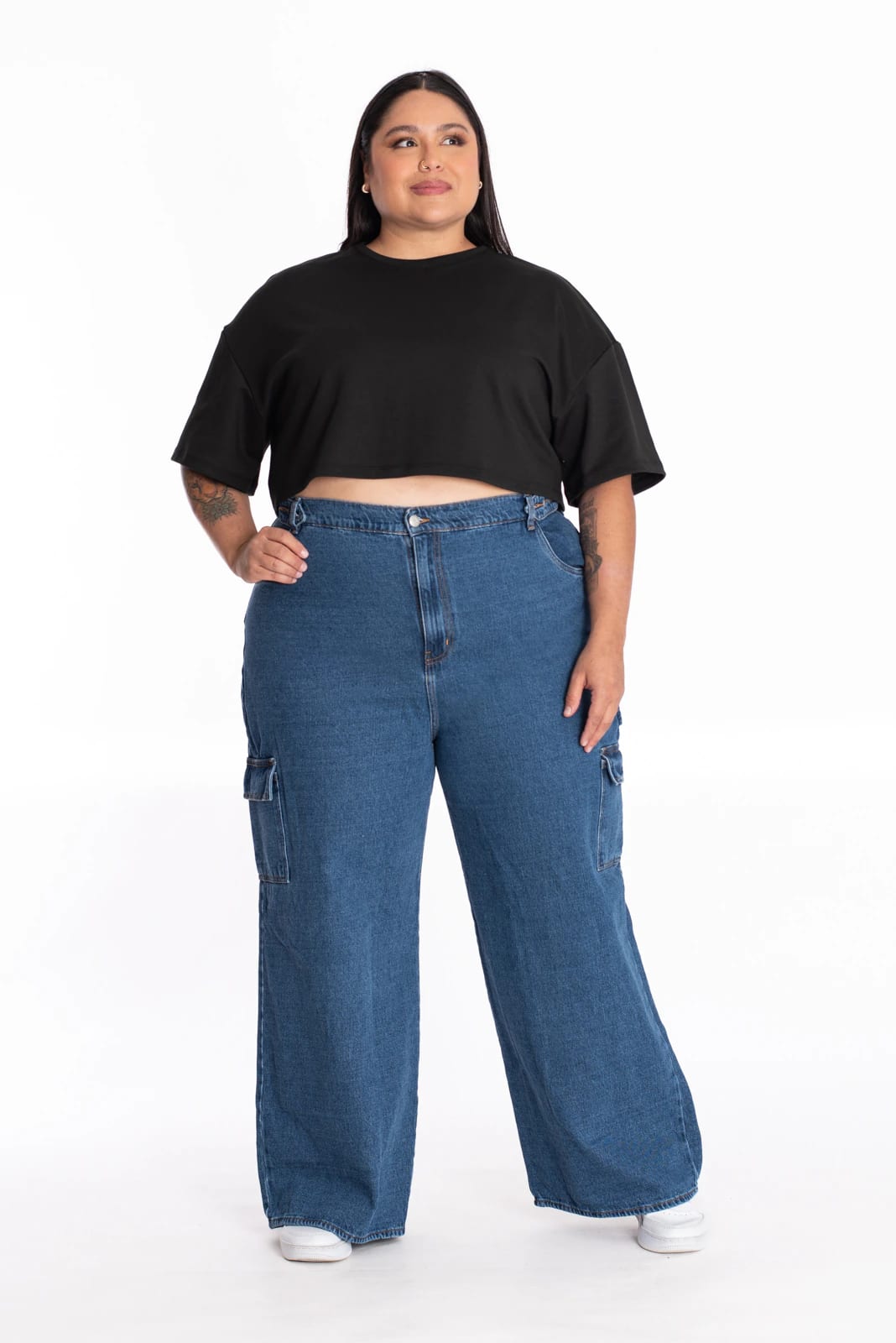 Crop Top Oversize Negro - imagen 3