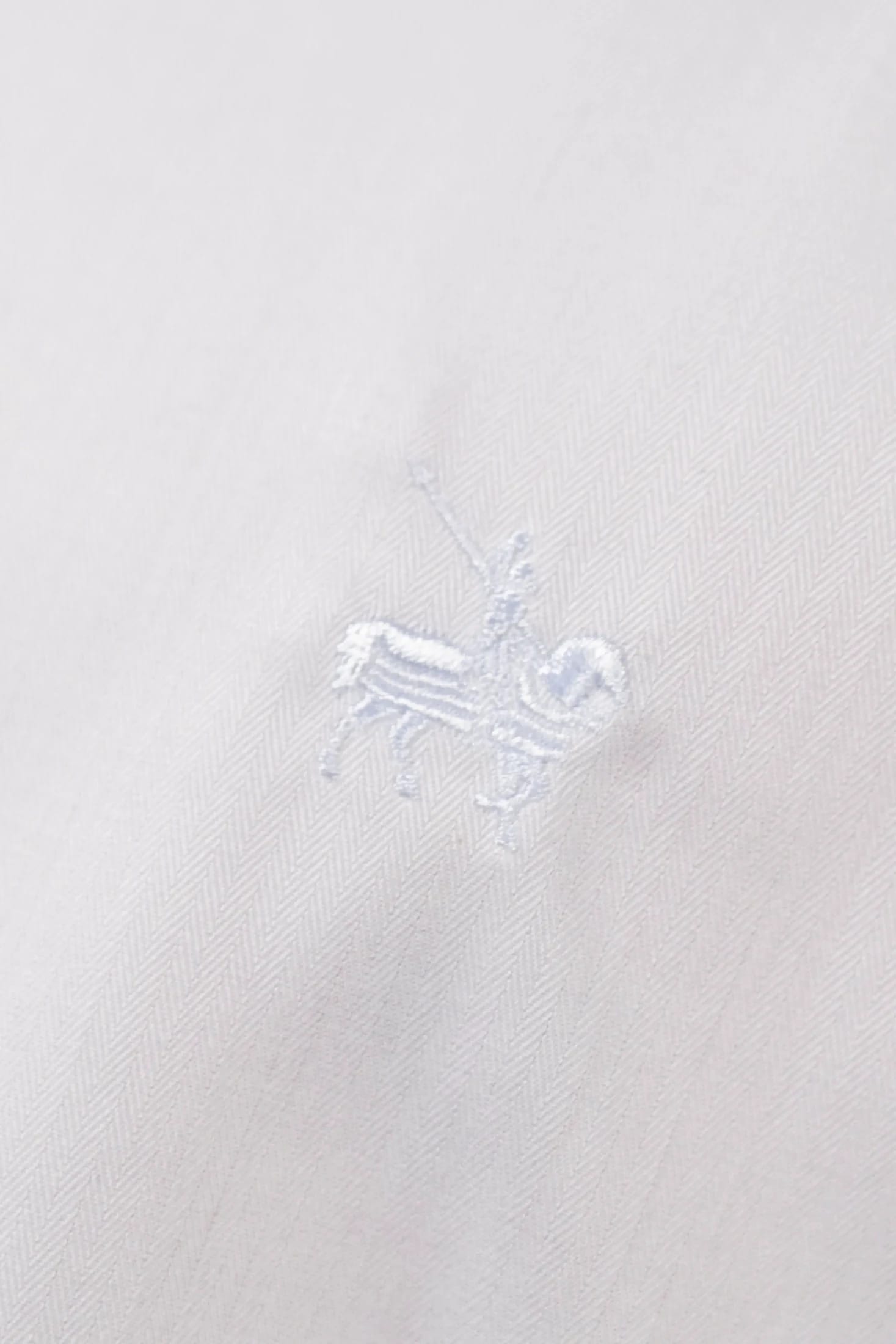 Camisa Herringbone Cuello Corbata Hombre Blanco - imagen 8