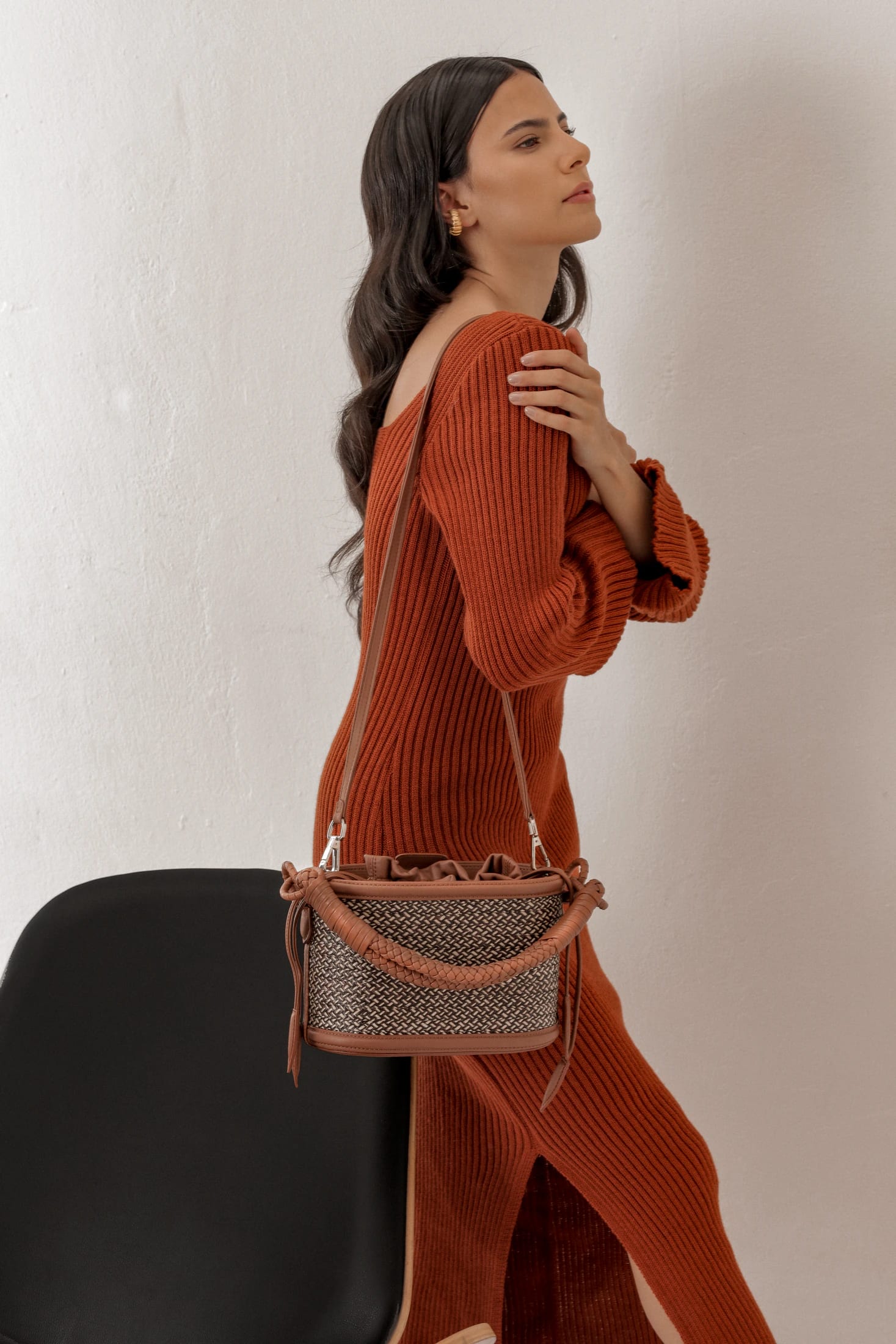 Caña Basket Bucket, Marbled Brown - imagen 3