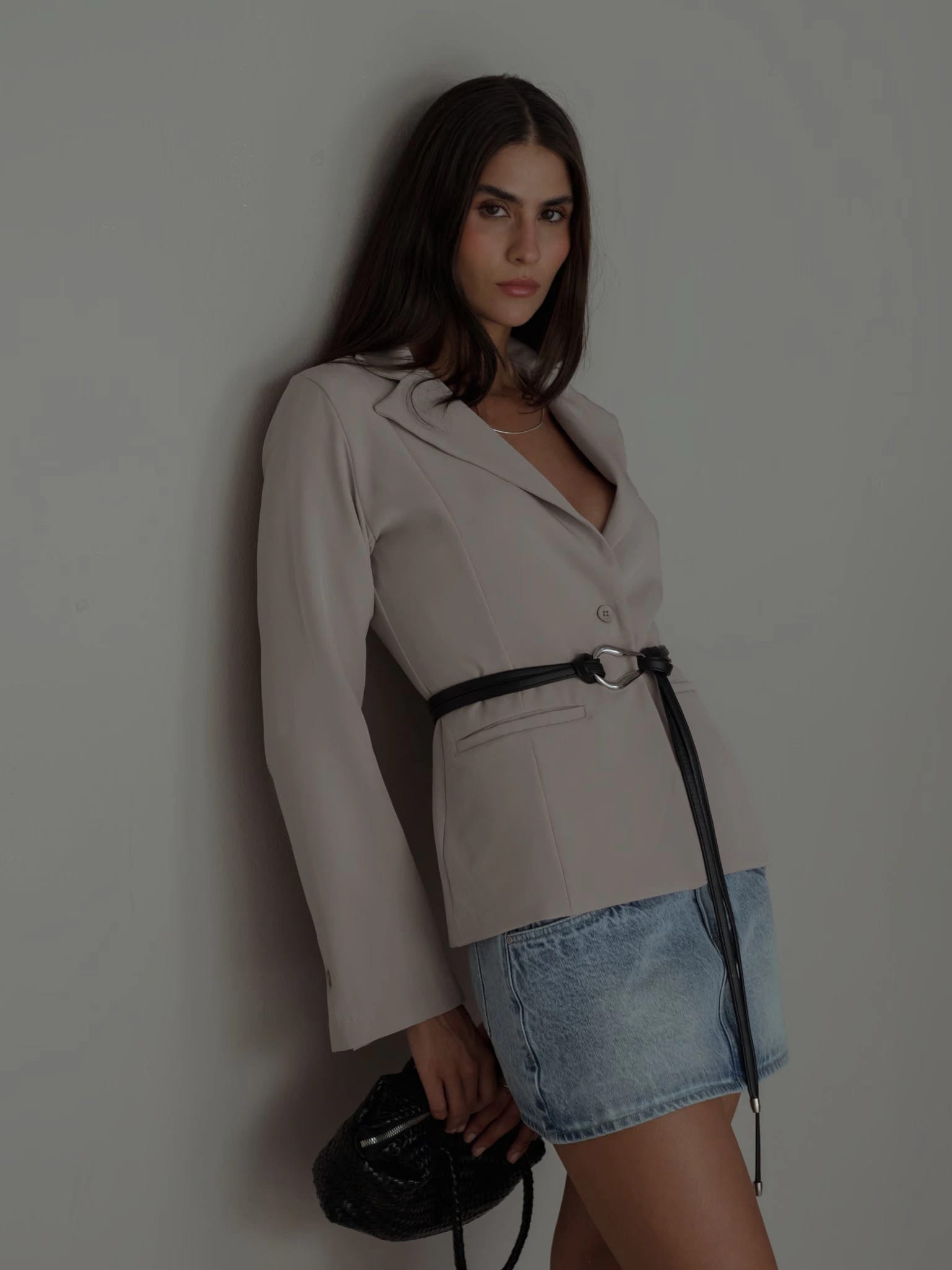 WAIST CLASSIC BLAZER - SAND - imagen 1
