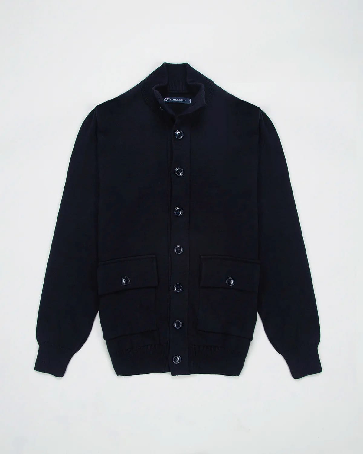 Chaqueta Punto Botón Algodón Azul Oscuro - imagen 1