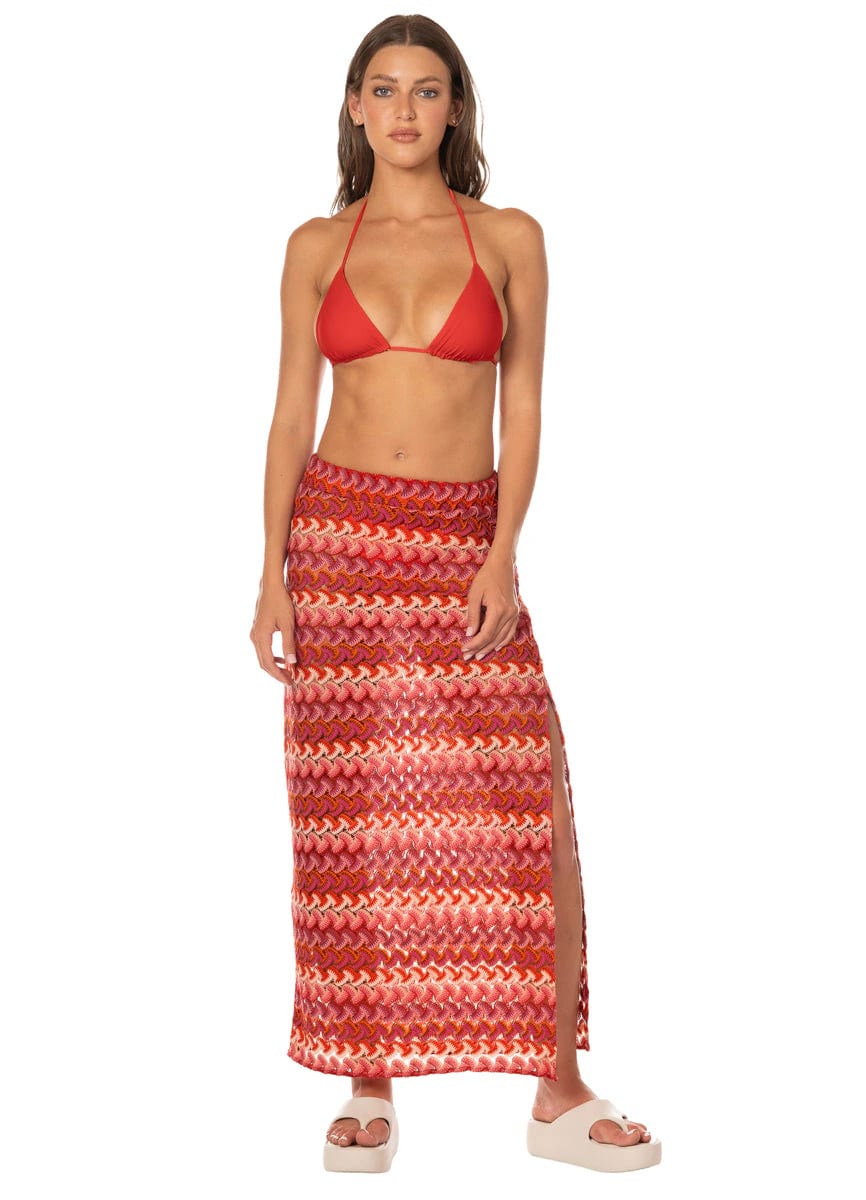 Maaji Wine Bloom Cayetana Long Skirt - imagen 1