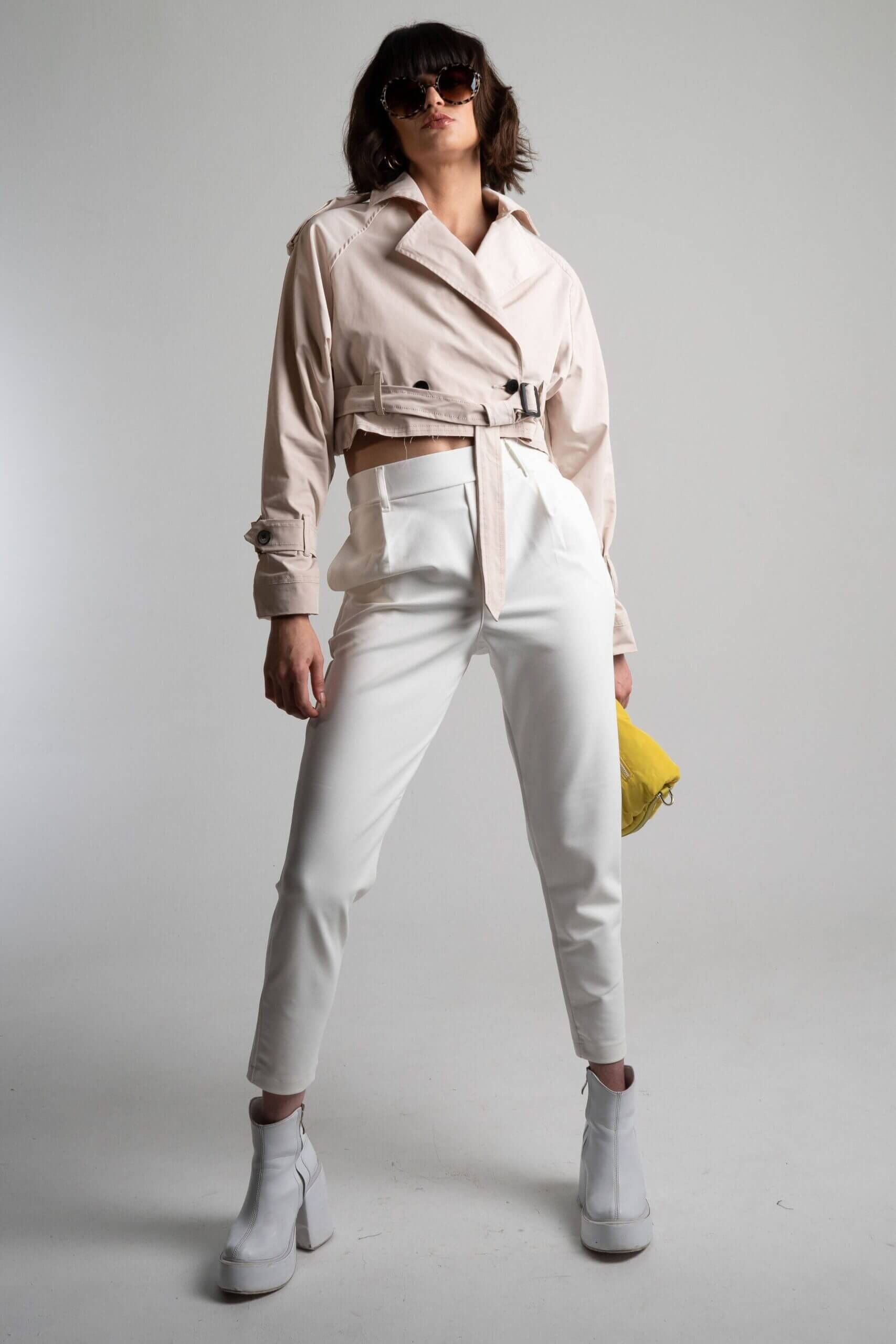 Gabardina Corta Beige - imagen 3