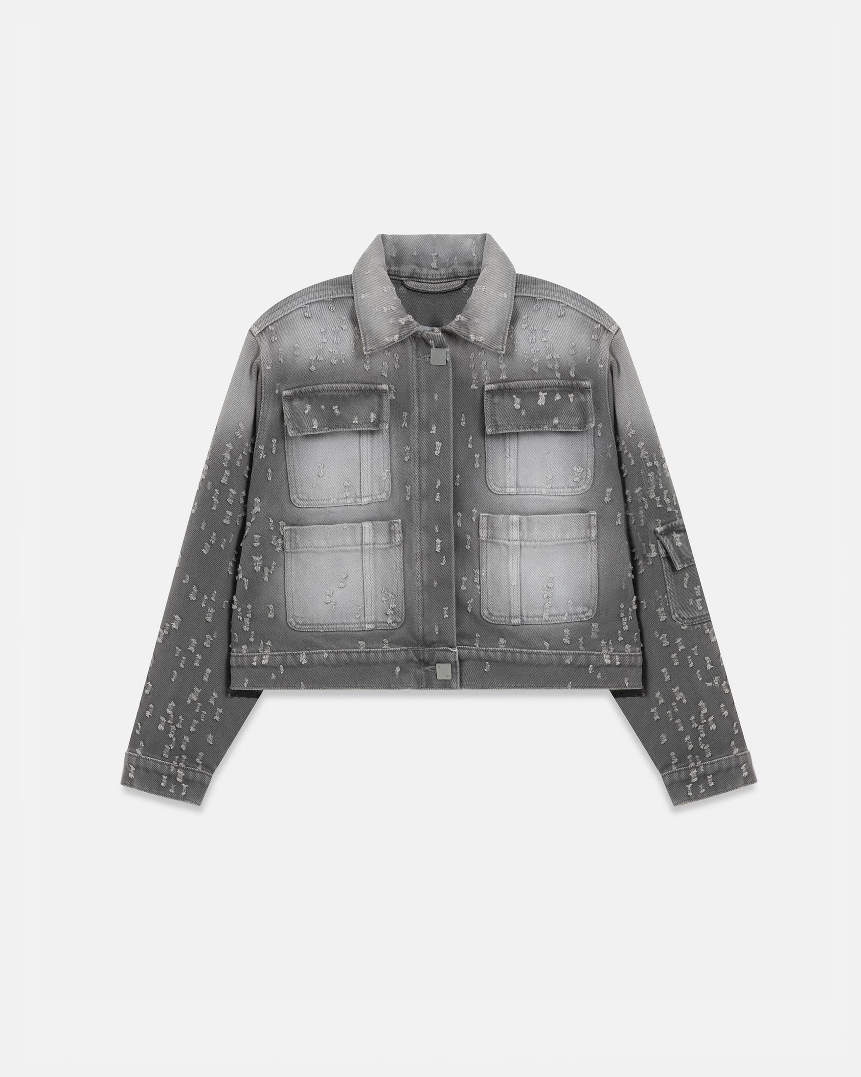 Holy State UNDRGLD Ripped Jacket Washed Gray - imagen 3