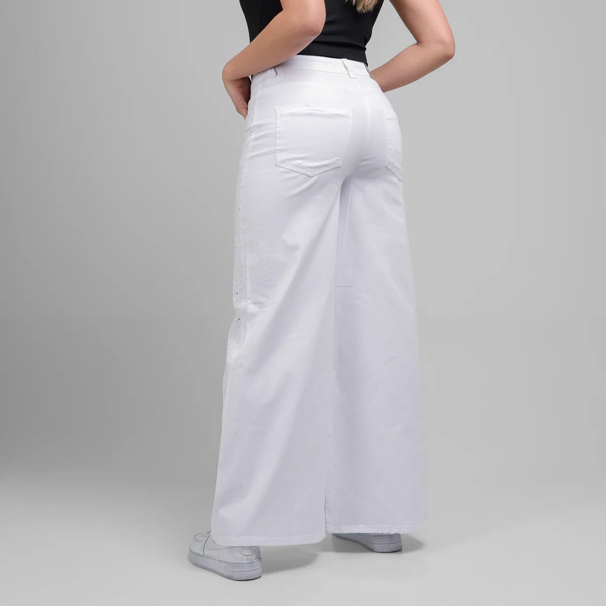 Pantalón Drill Axspen Wide Leg Ax-2857 Blanco - imagen 6
