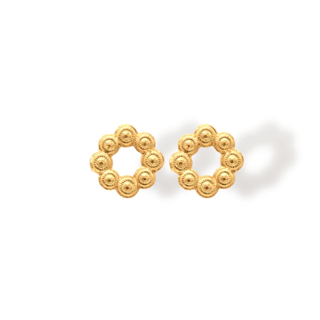 Aretes pequeños de coronas circulares - imagen 1