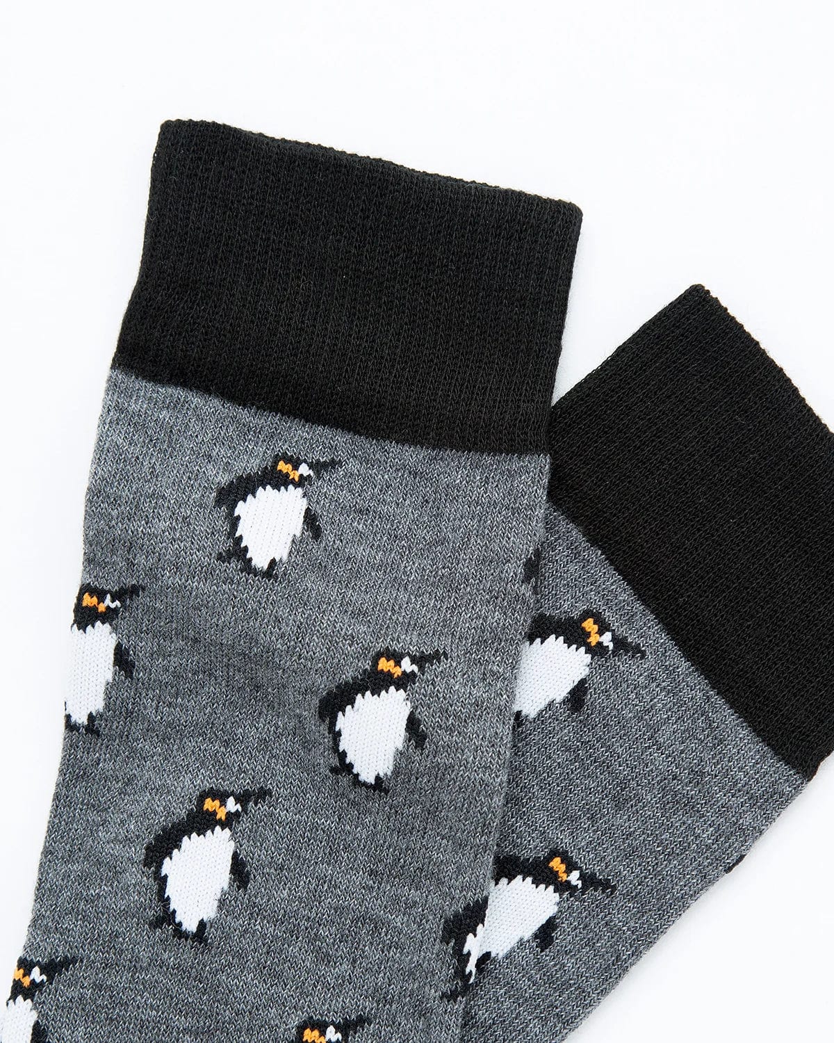 Medias Algodón Estampado Pingüinos - Fondo Gris - imagen 2