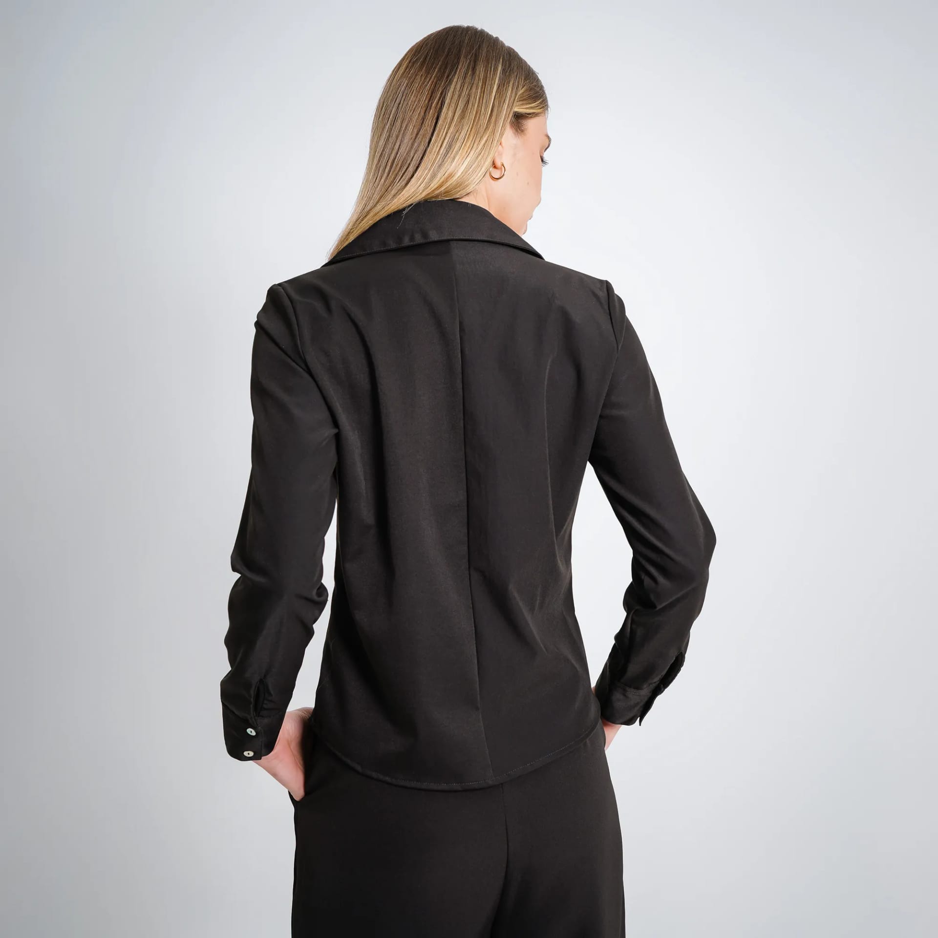 Blusa Cuello Camisero Manga Larga - imagen 3