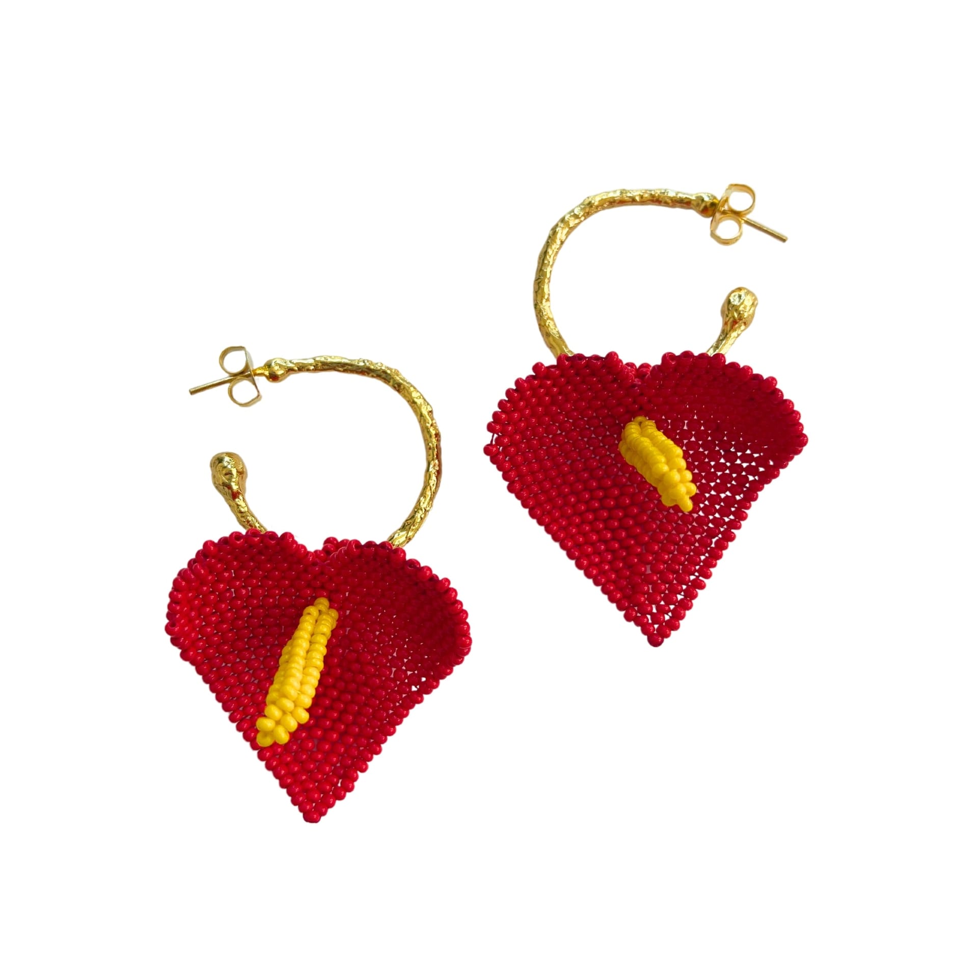 Red Anturio Earrings - imagen 1