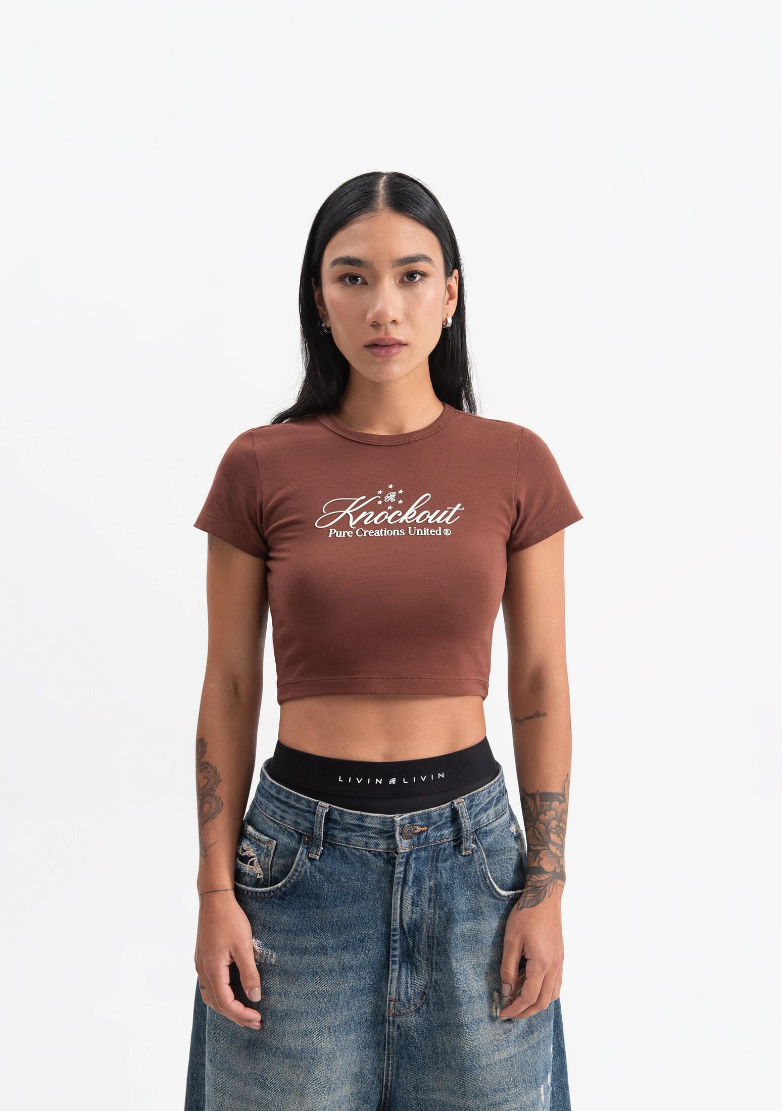 Knockout brown baby tee - imagen 2