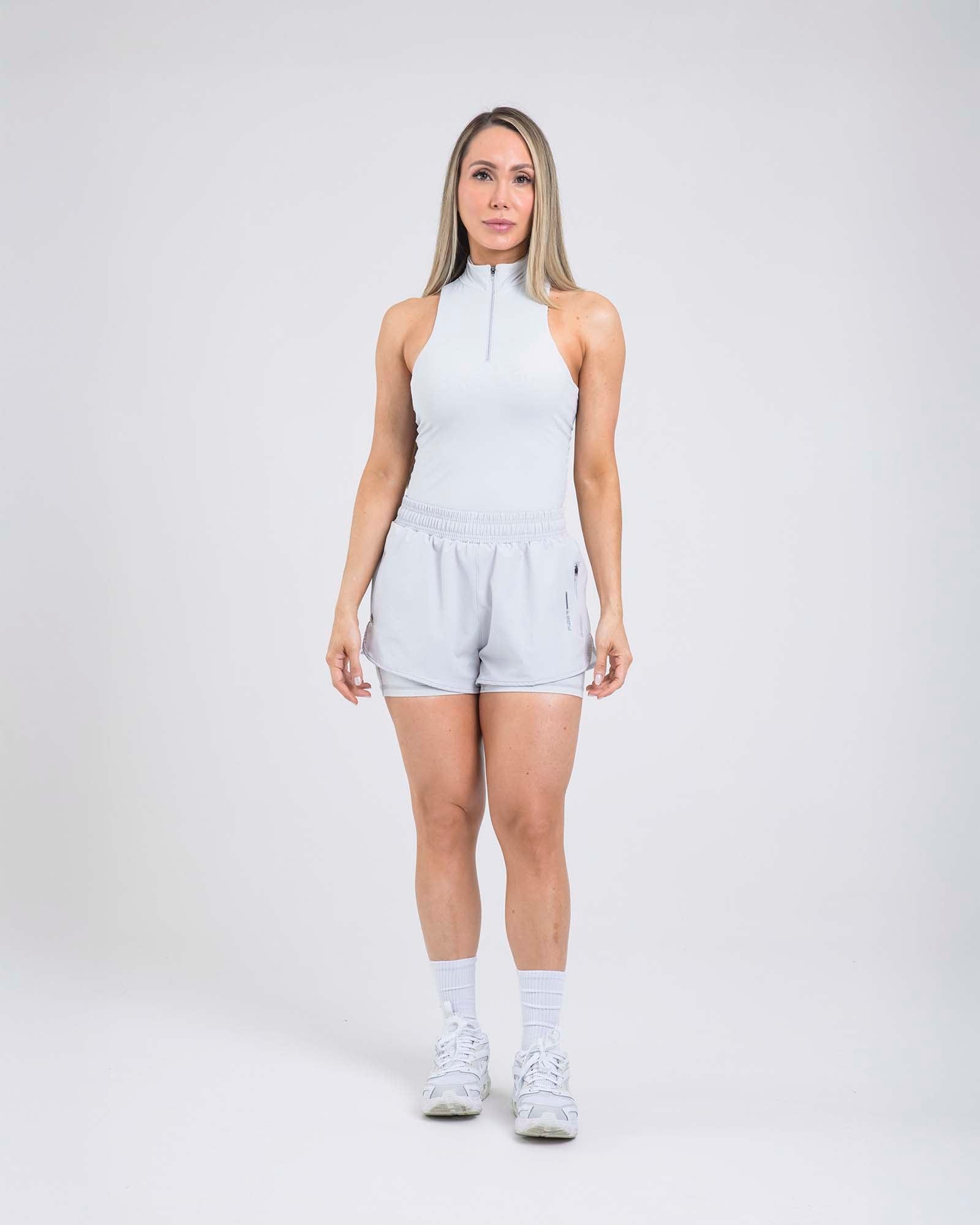 Short running trail dual gris cloud outdoor FIBER - imagen 1
