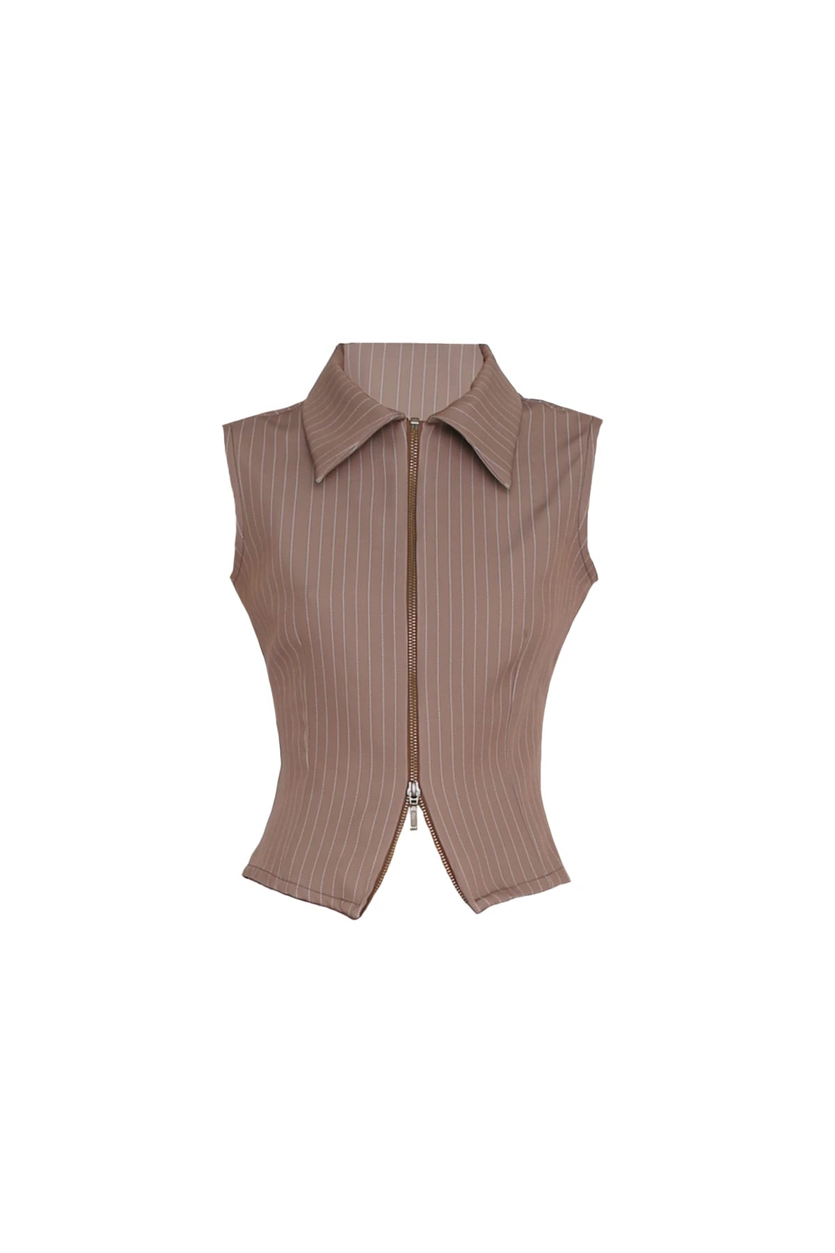 Zip Top in Brown Pinstripe - imagen 6