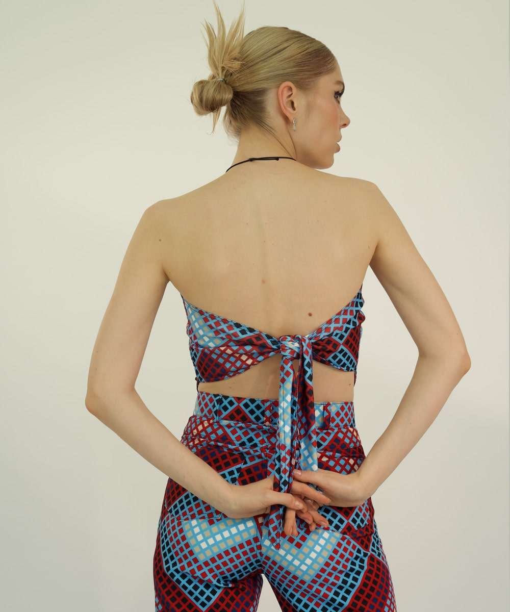 Napkin Top in Blue Print - imagen 3