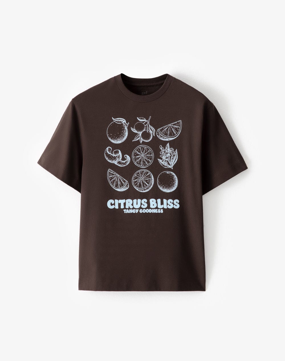 Camiseta oversize algodón chocolate estampada mujer - imagen 6