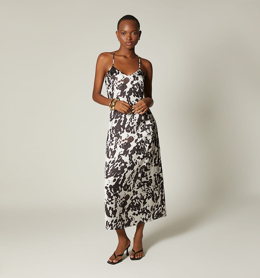 Vestido midi de tiras escote espalda - imagen 1