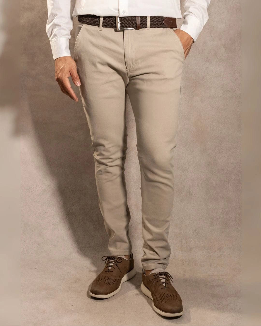 Pantalon Elastico Taupe - Talla Regular - imagen 3