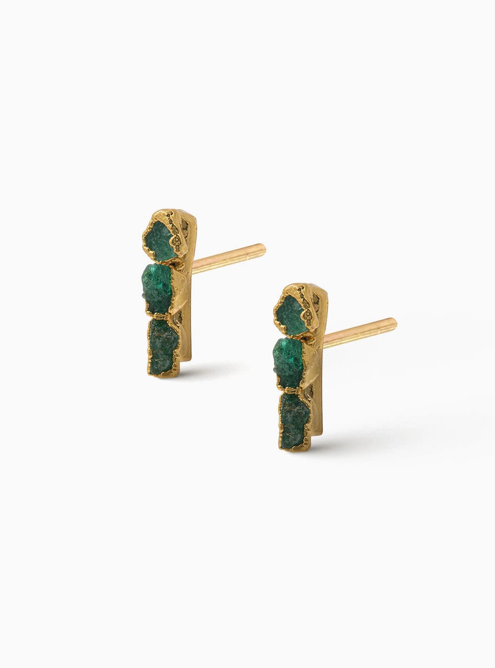 Aretes 3 Stone Studs Small - imagen 1