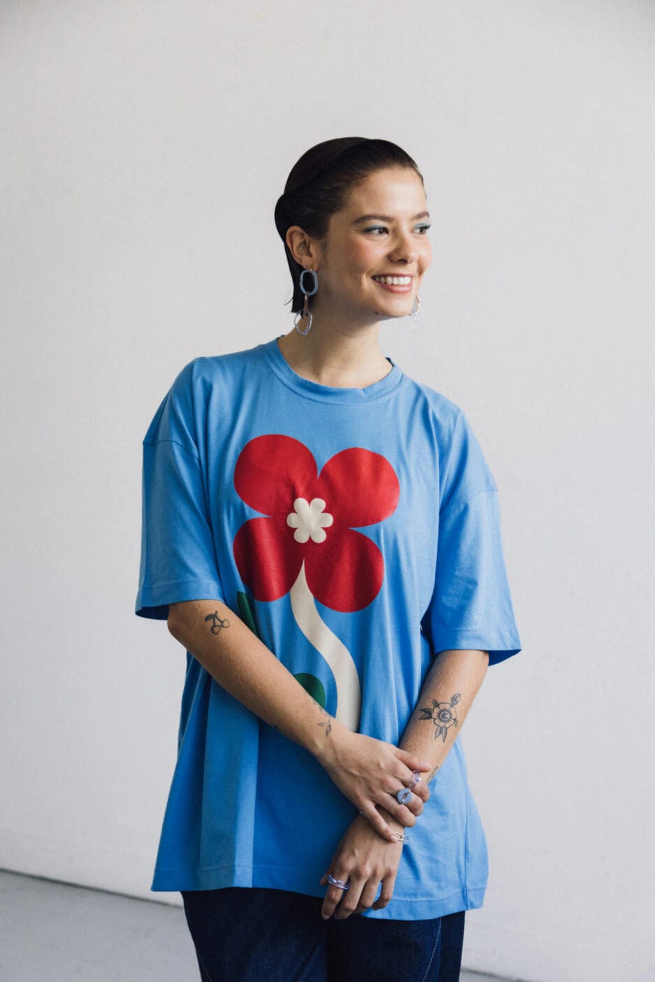 T-shirt Oversize Hibiscus - imagen 2