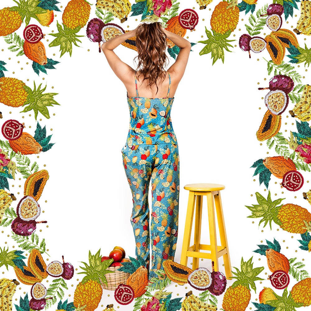 Conjunto de pijama pantalón largo  Estampado Bordado - imagen 2