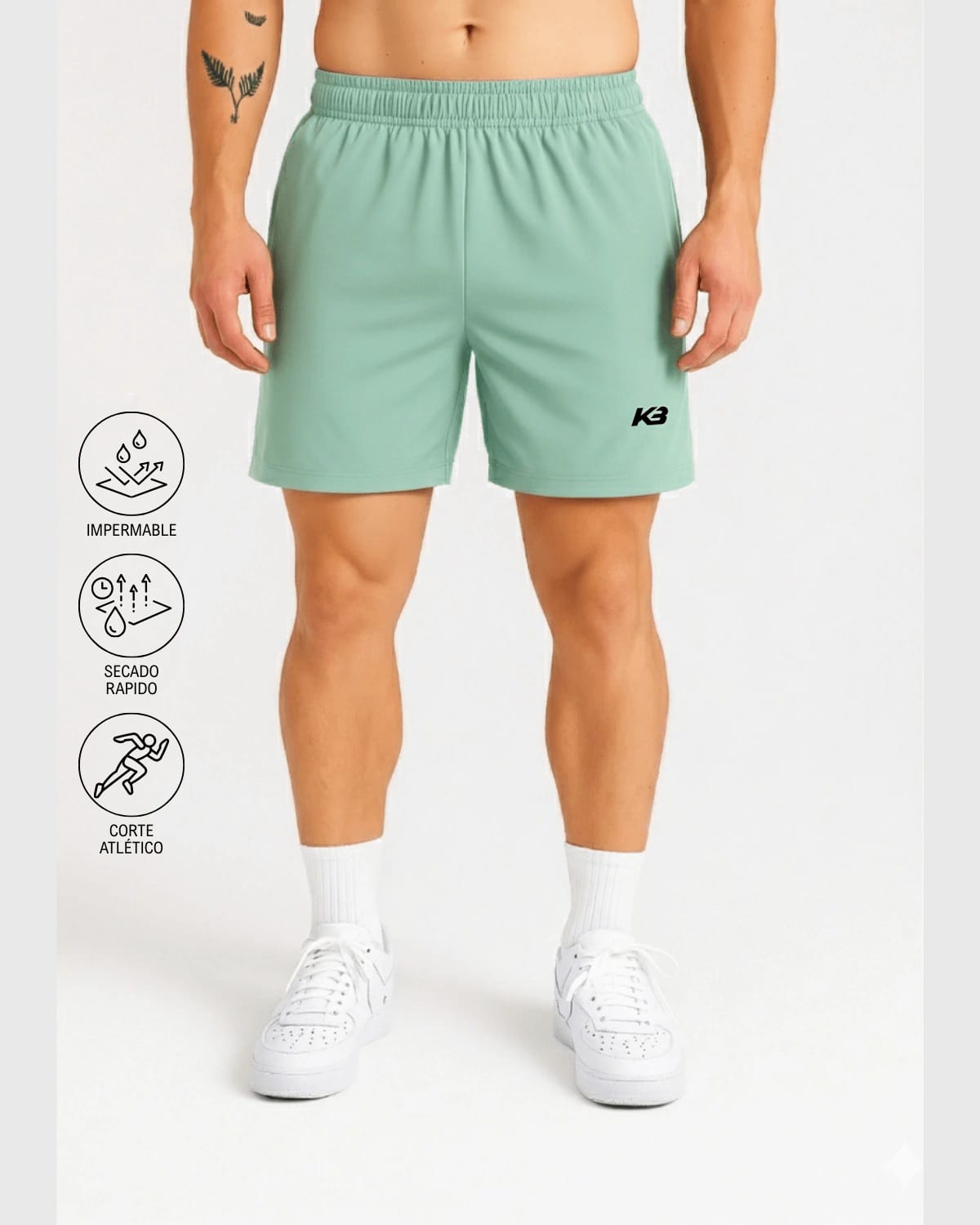 Pantaloneta Impermeable Fit Atletico┃KBMEN RF.401 - imagen 7