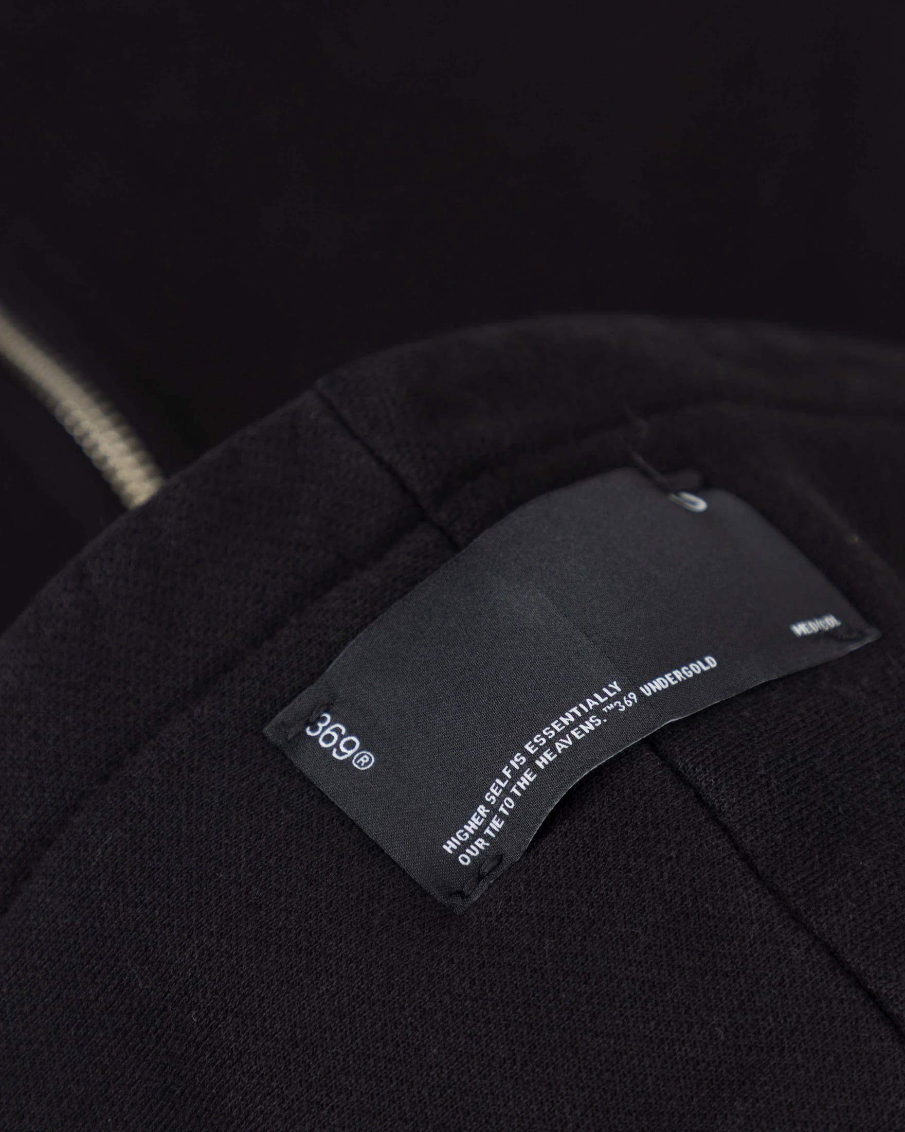 Line Basic Boxy Fit Zip Up Hoodie Black - imagen 5
