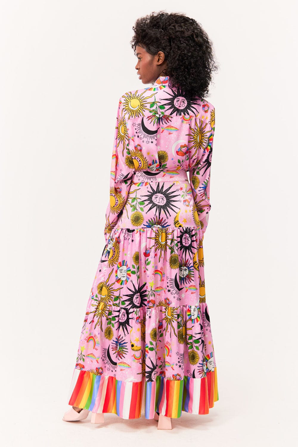 Maxi Falda / Estampado Madre Luna, Padre Sol Rosa - imagen 3