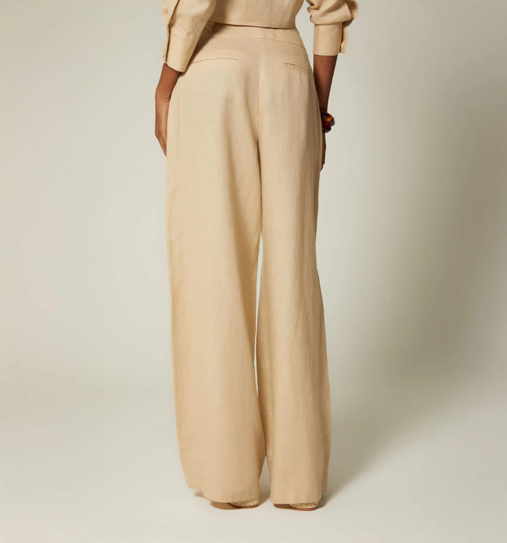 Pantalon palazo de prenses tiro alto - imagen 5